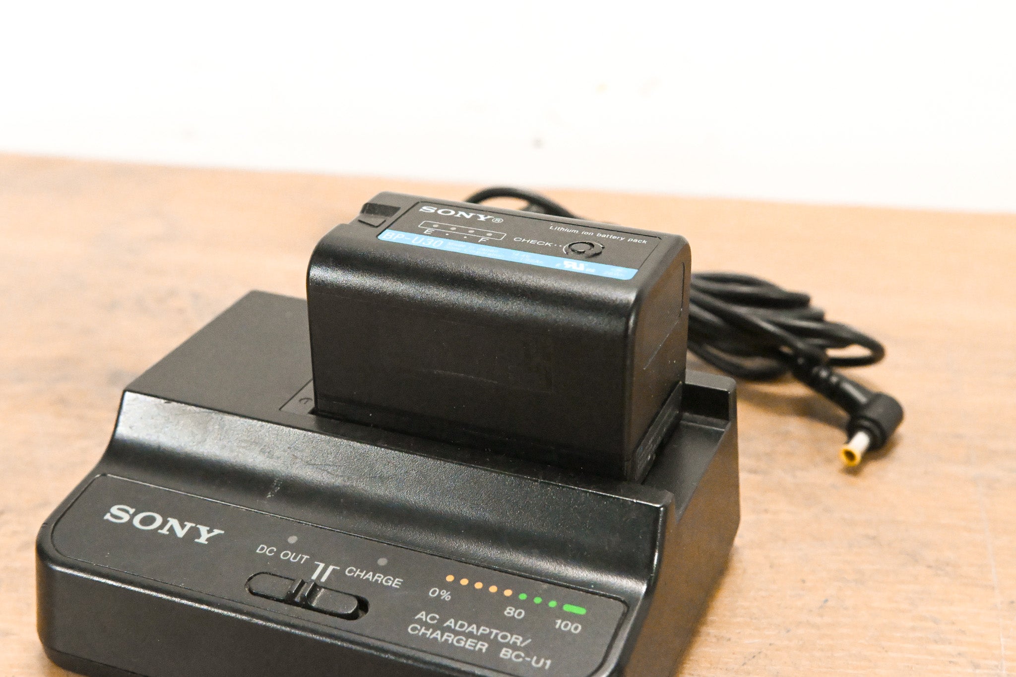 Sony BC-U1 AC Adapter/Charger with BP-U30 Battery (NO POWER SUPPLY)