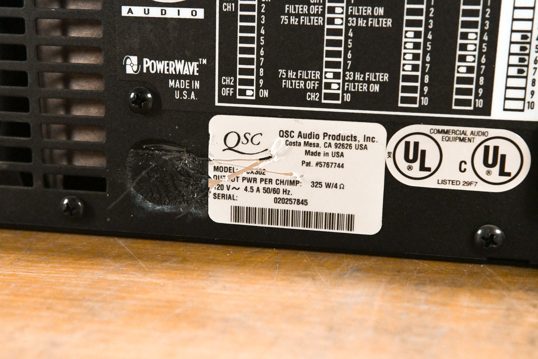 QSC CX302 2-Channel Power Amplifier