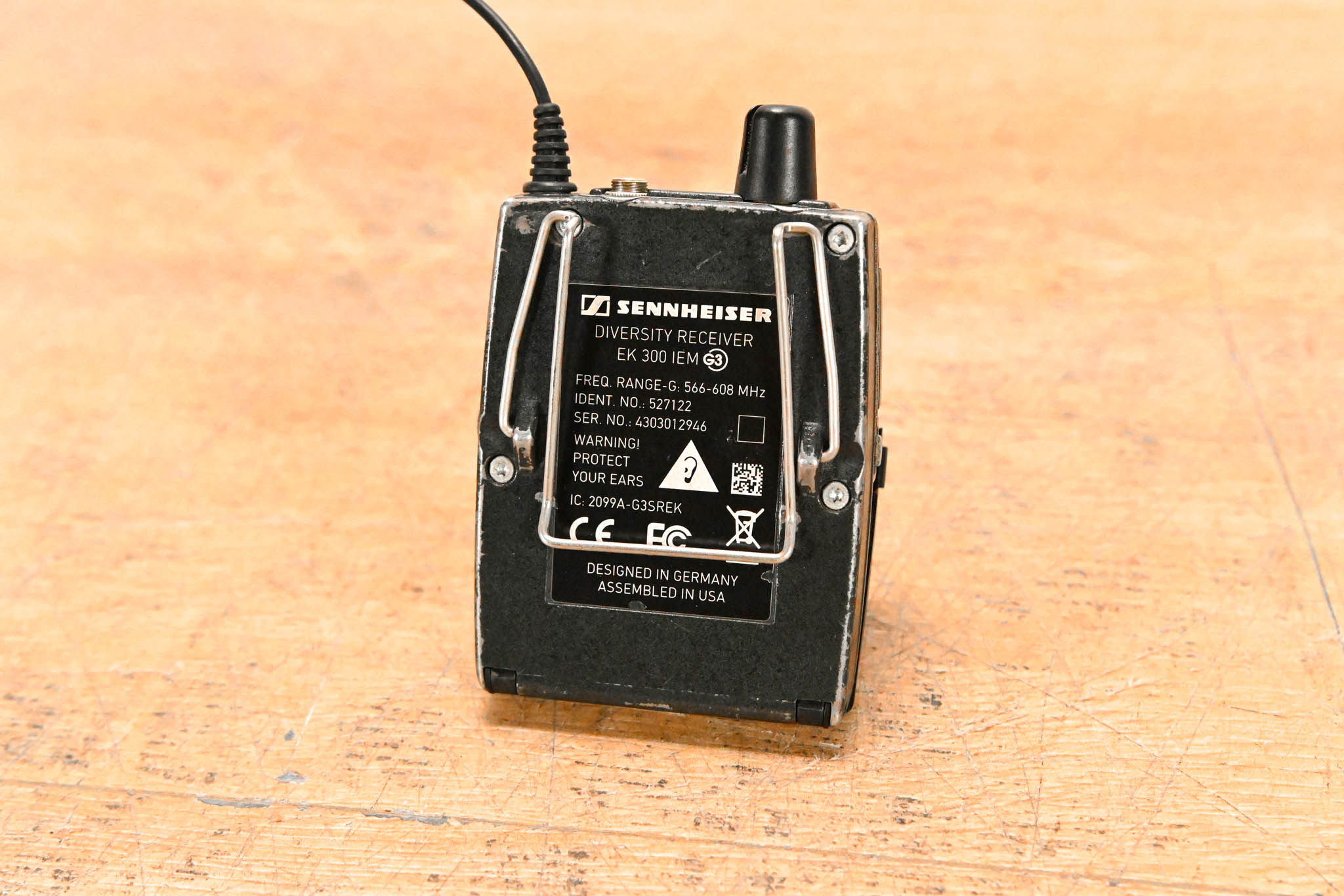 Sennheiser EK 300 IEM G3 Wireless Bodypack Receiver G Range: 566-608 MHz