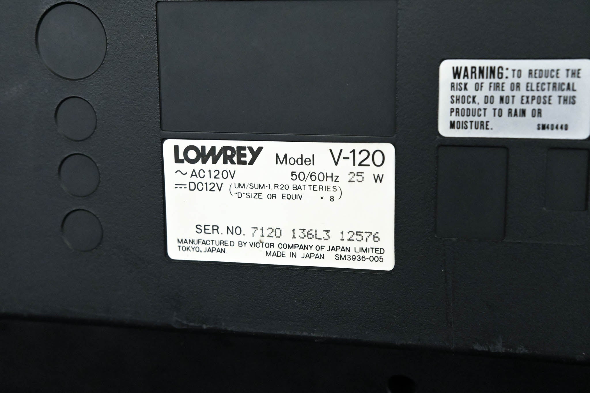 Lowrey V-120 Micro Genie 61-Key Portable Organ / Keyboard (NO PSU)