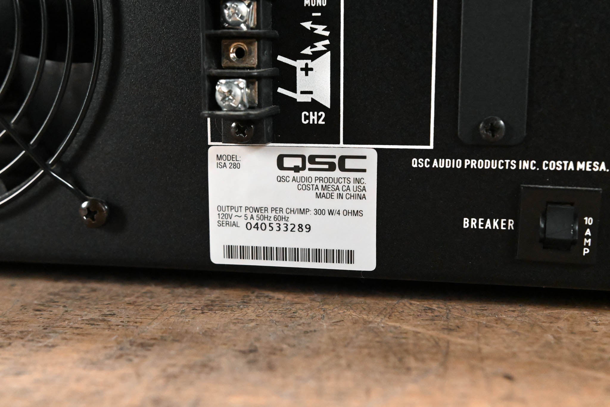QSC ISA280 2-Channel Installation Power Amplifier