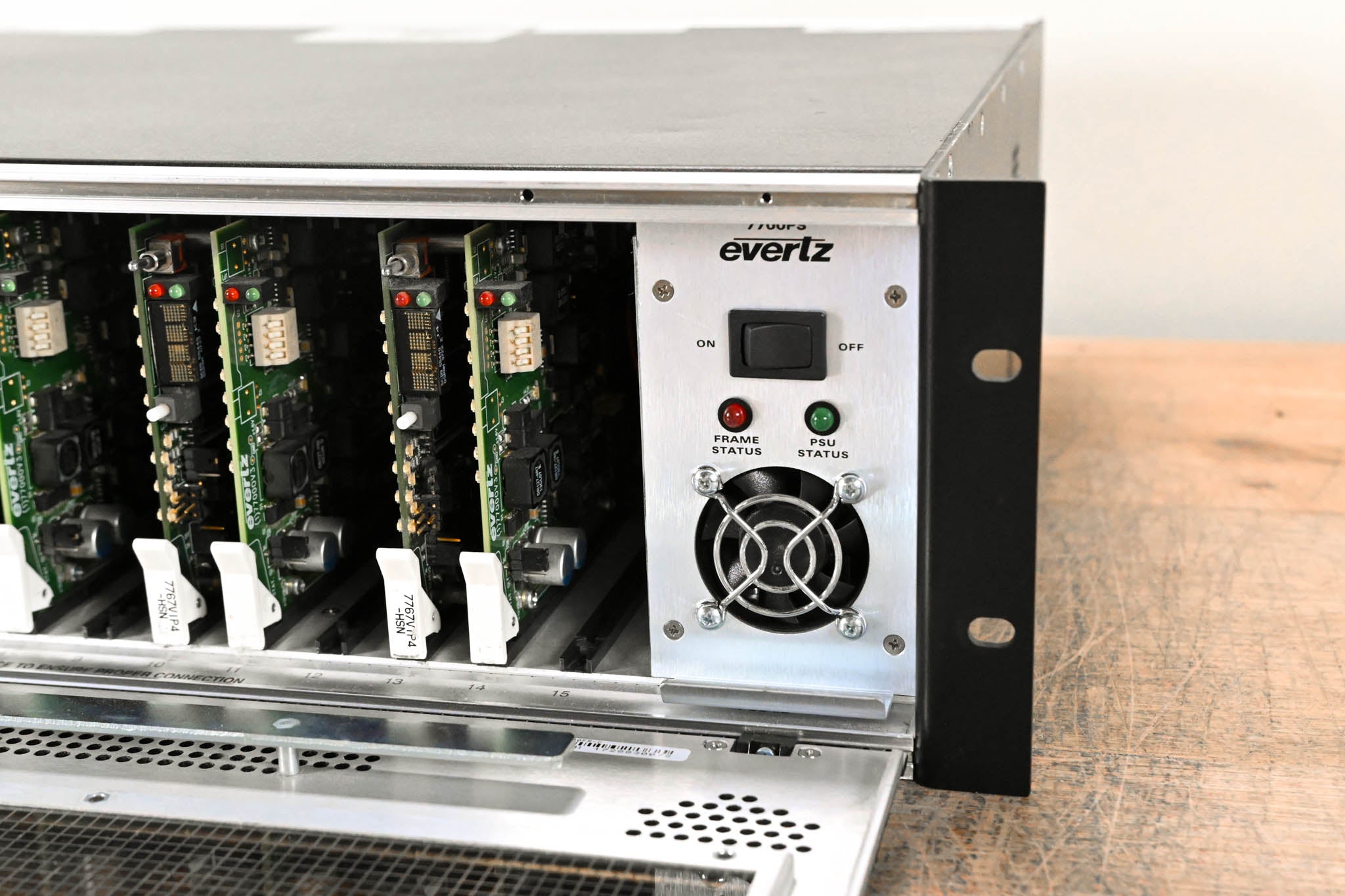 Evertz 7700FR-C MultiFrame Chassis with Cards CG00424