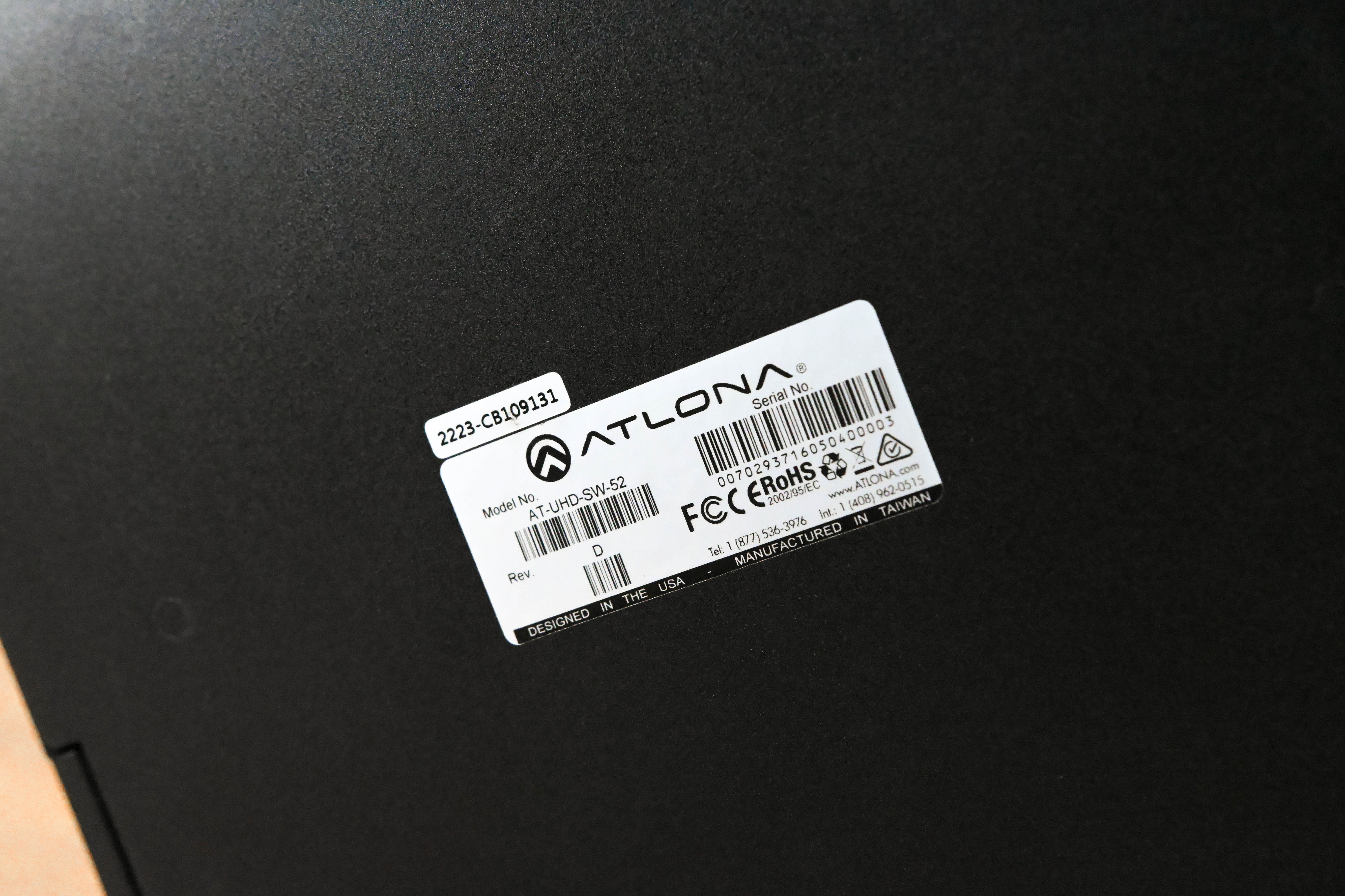 Atlona AT-UHD-SW-52 5x2 HDMI Switcher with Control (NO POWER SUPPLY)