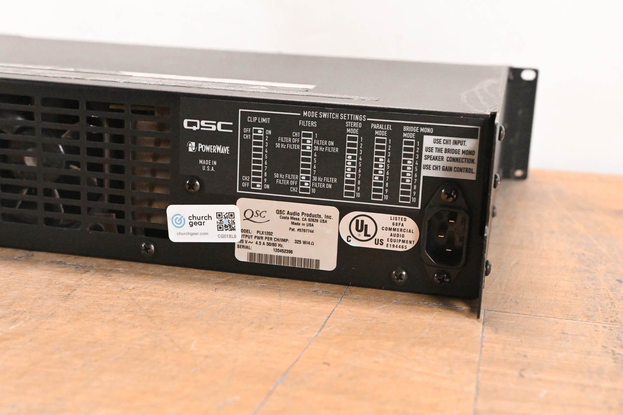 QSC PLX1202 2-Channel Power Amplifier