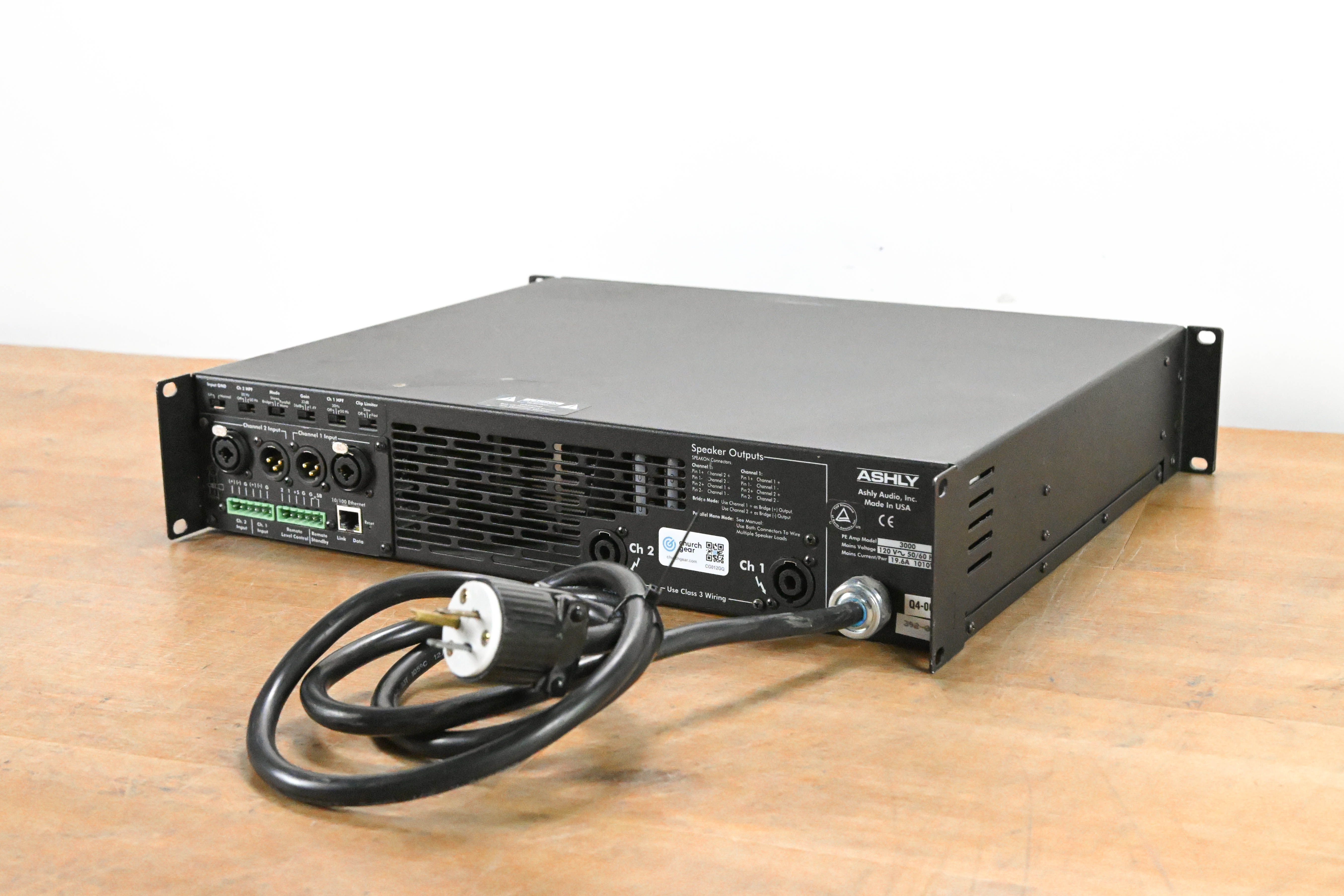 Ashly PE-3000 2-Channel Protea-Enabled 1500W Power Amplifier