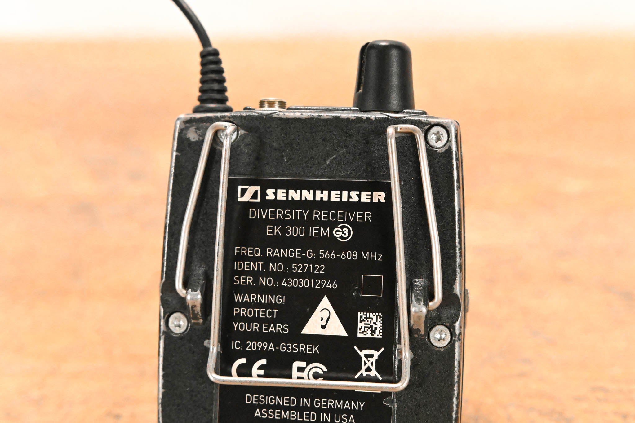 Sennheiser EK 300 IEM G3 Wireless Bodypack Receiver G Range: 566-608 MHz