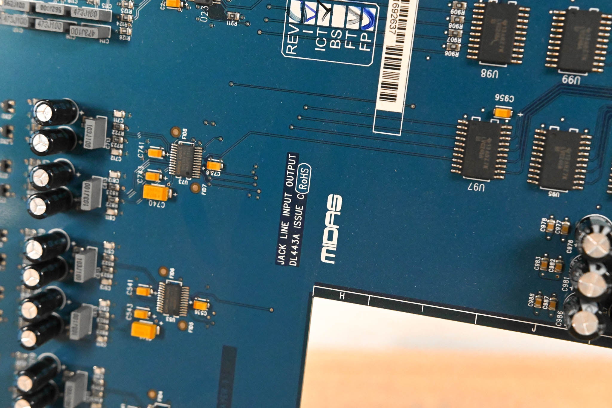 Midas DL443 Analog 8 Input, 8 Output Card with 1/4" TRS Connectors