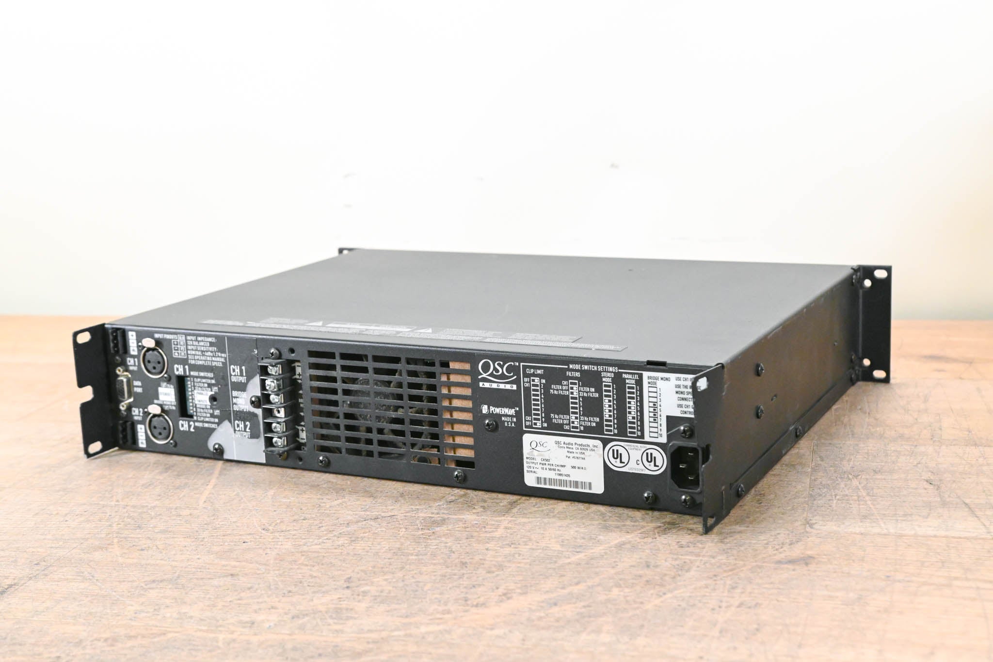 QSC CX502 2-Channel Power Amplifier