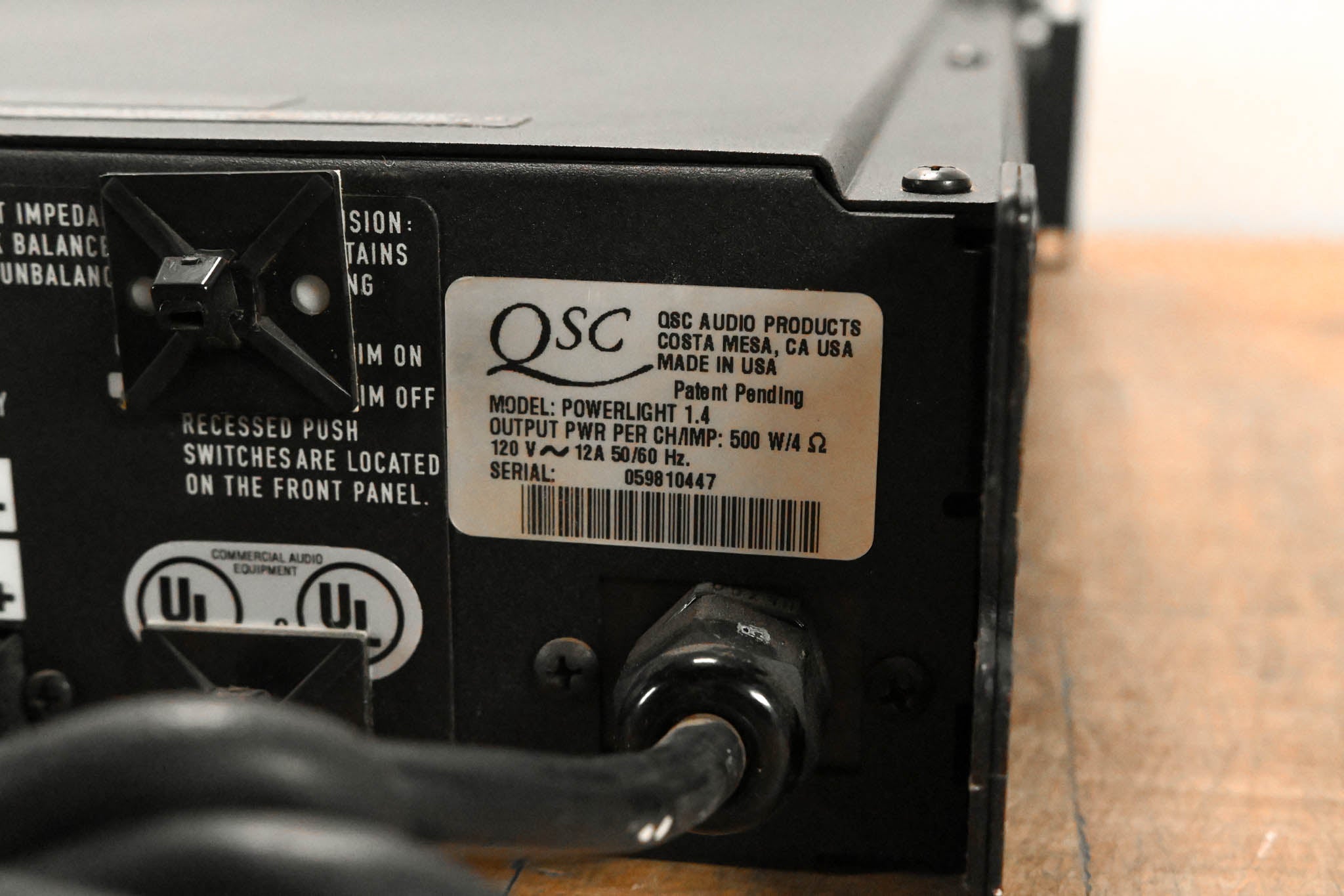 QSC PowerLight 1.4 2-Channel Power Amplifier
