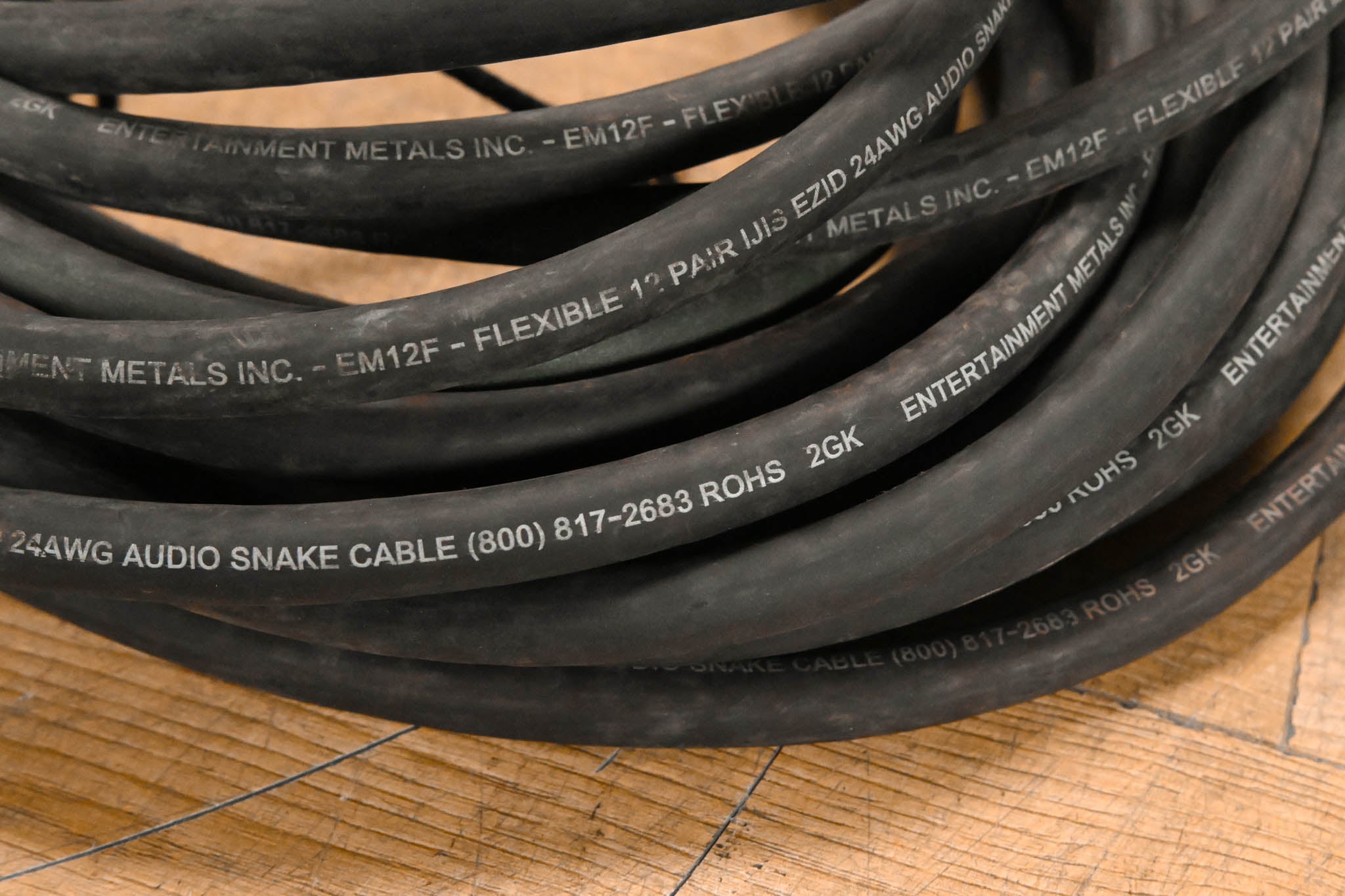 Unbranded 37-Pin CPC Female Connector to (12x)XLRM Cable - 50ft