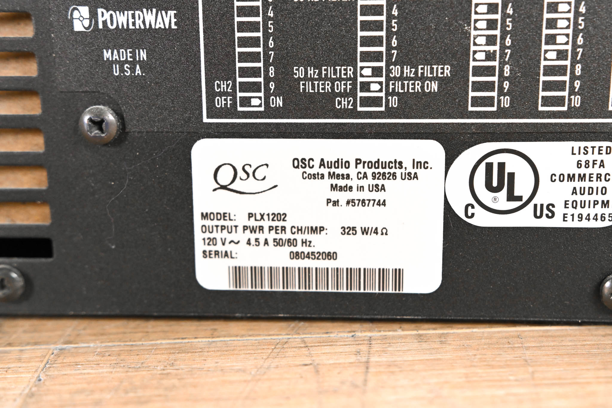 QSC PLX1202 2-Channel Power Amplifier