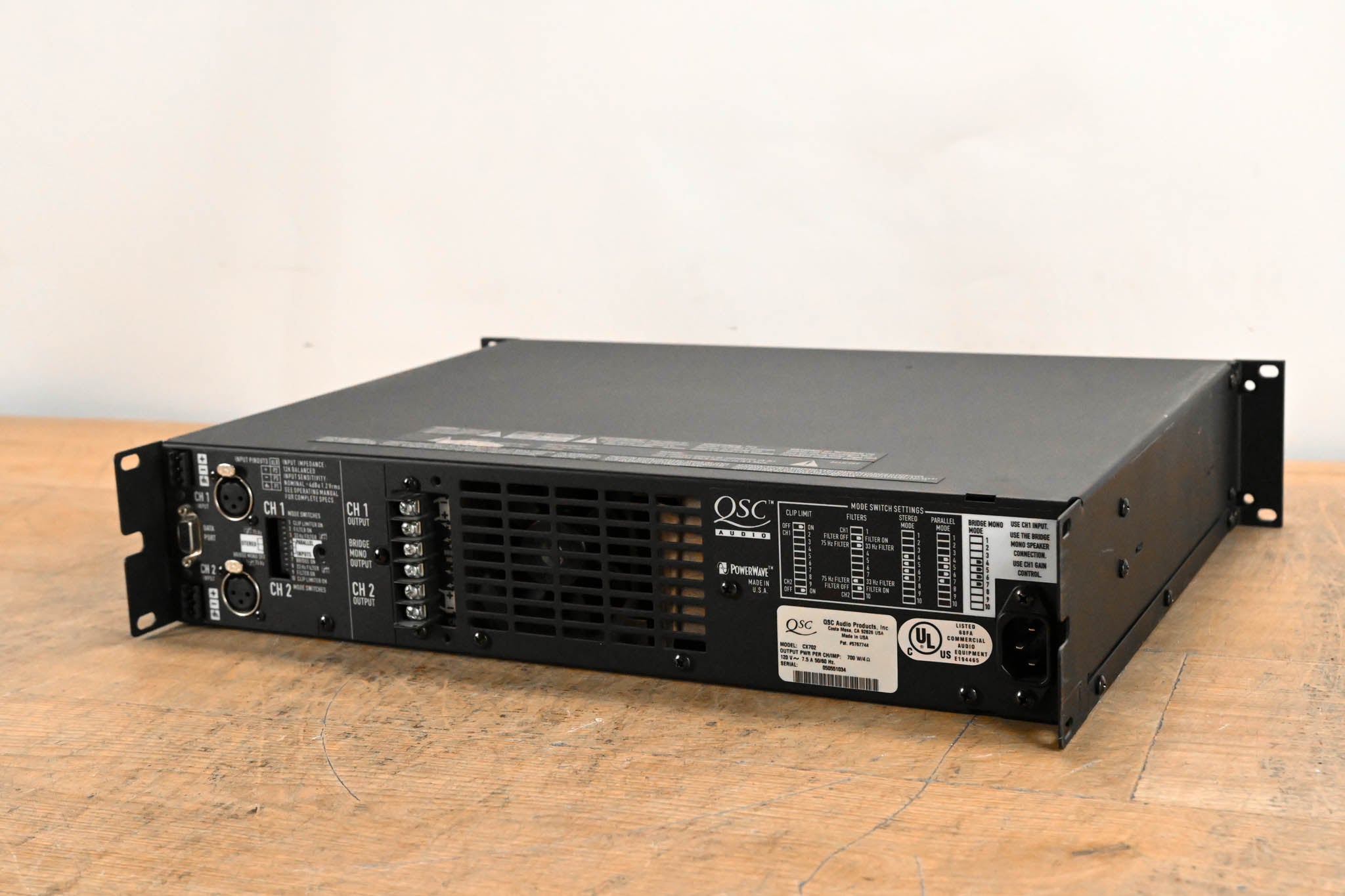 QSC CX702 2-Channel 700W Power Amplifier