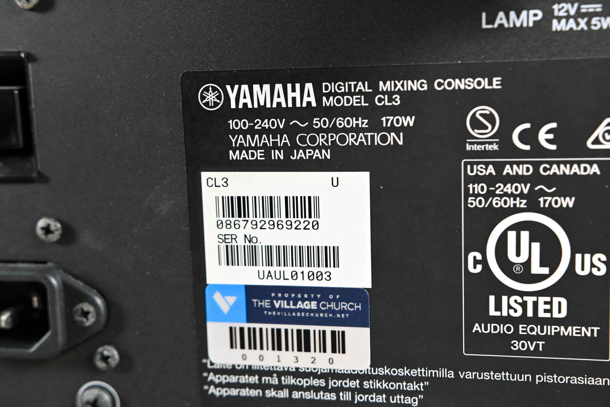 Yamaha CL3 Digital Audio Mixing Console