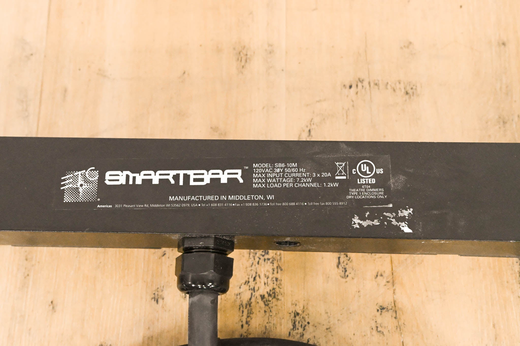 ETC SB6-10M 6 x 10A (1200W) SmartBar with Stage Pin Connectors