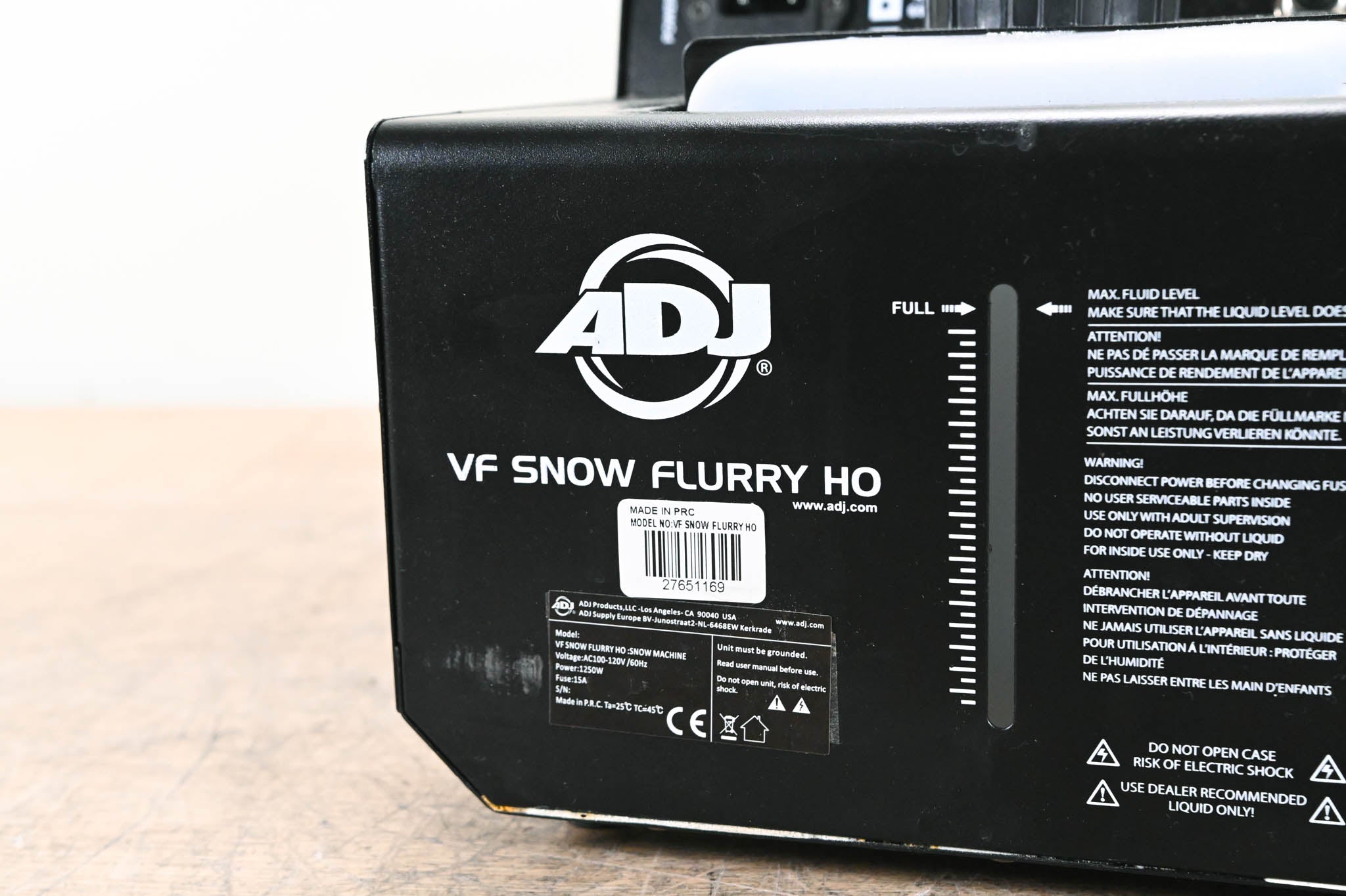 ADJ VF Snow Flurry HO 1250W Snow Machine