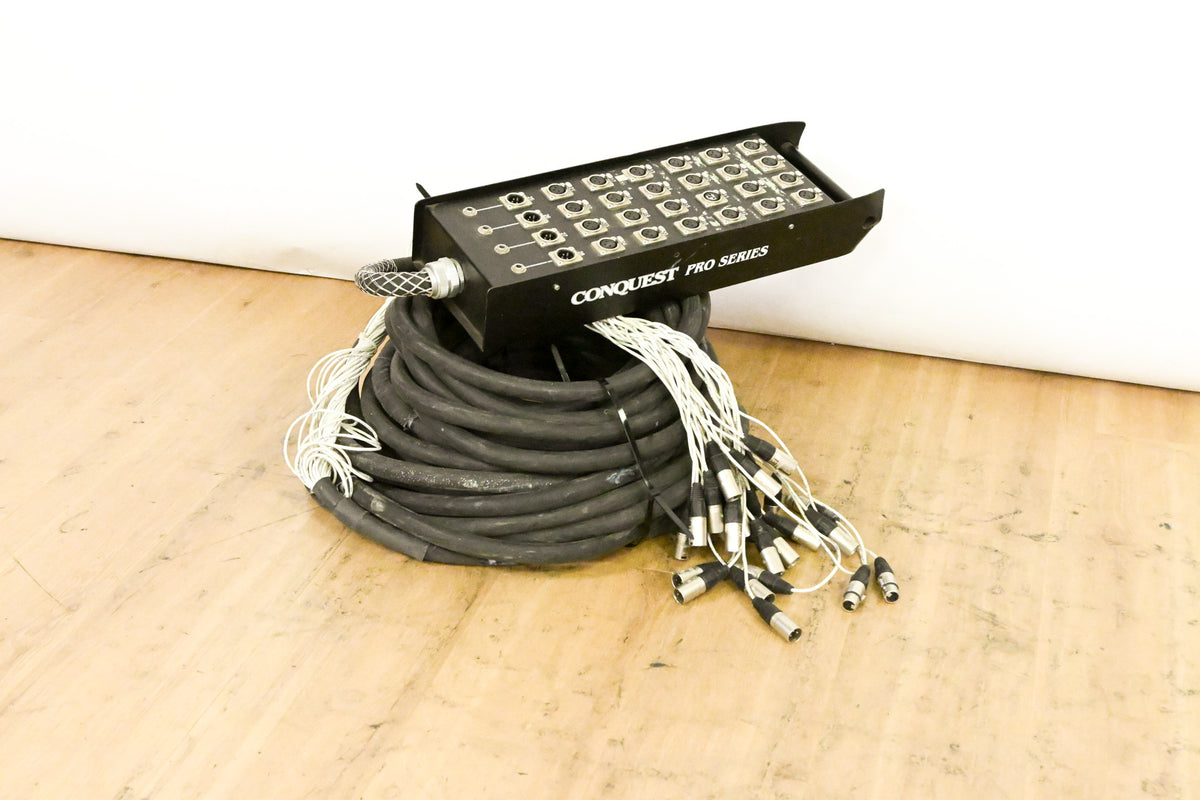 Conquest Pro Series 24x4 XLR Stage Box to Fanout Snake - 200ft