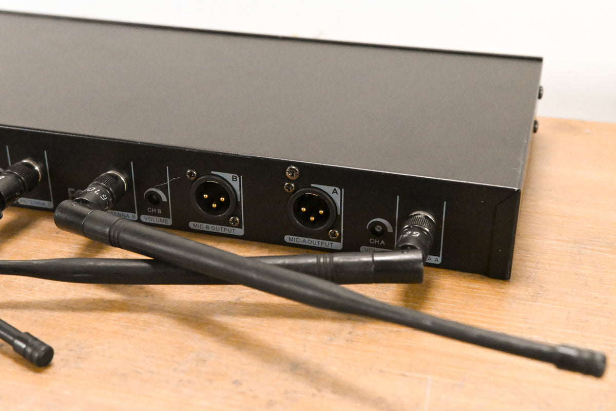 GTD Audio G-787 PLL Pro Wireless Mic Receiver w/ 4 Beltpacks (NO PSU)