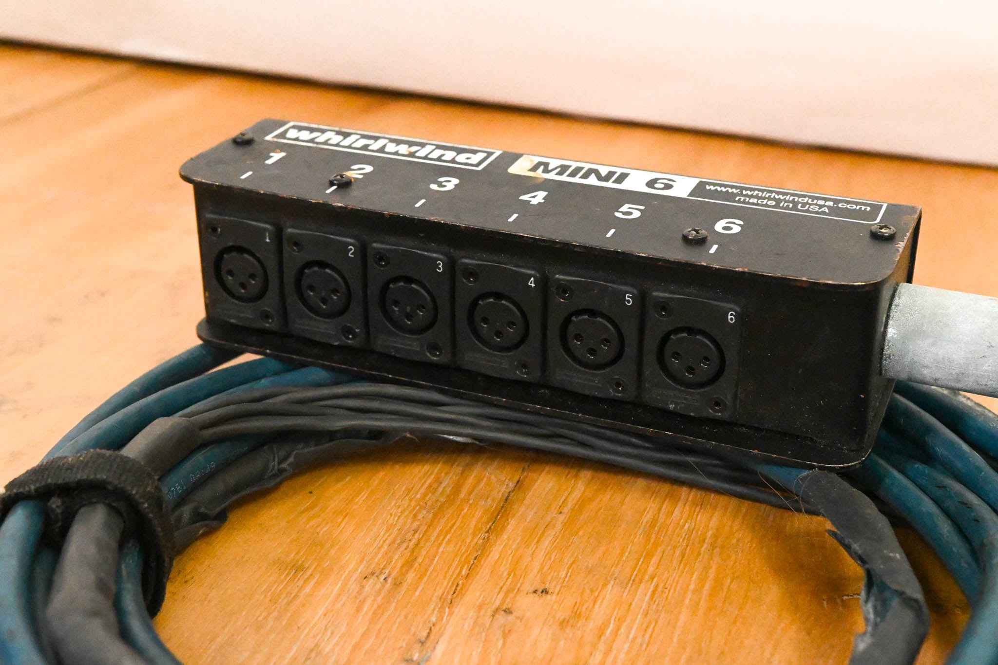 Whirlwind MS-6-M-NR-025 Mini 6 6-Channel Low-Profile Drop Snake - 25 ft