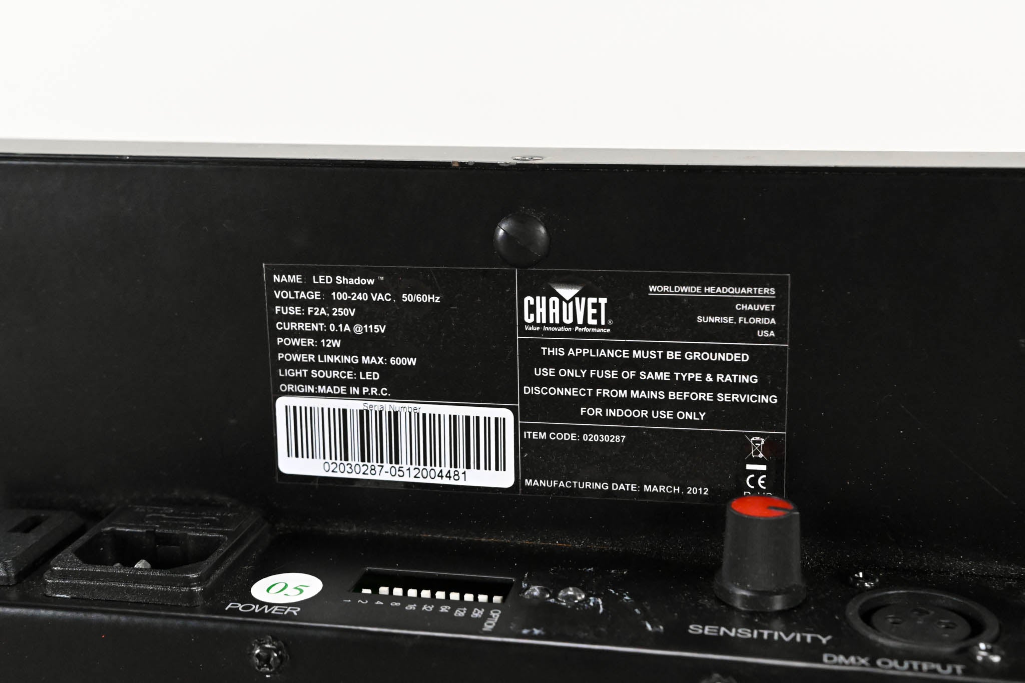 Chauvet LED Shadow Blacklight Panel Wash Fixture