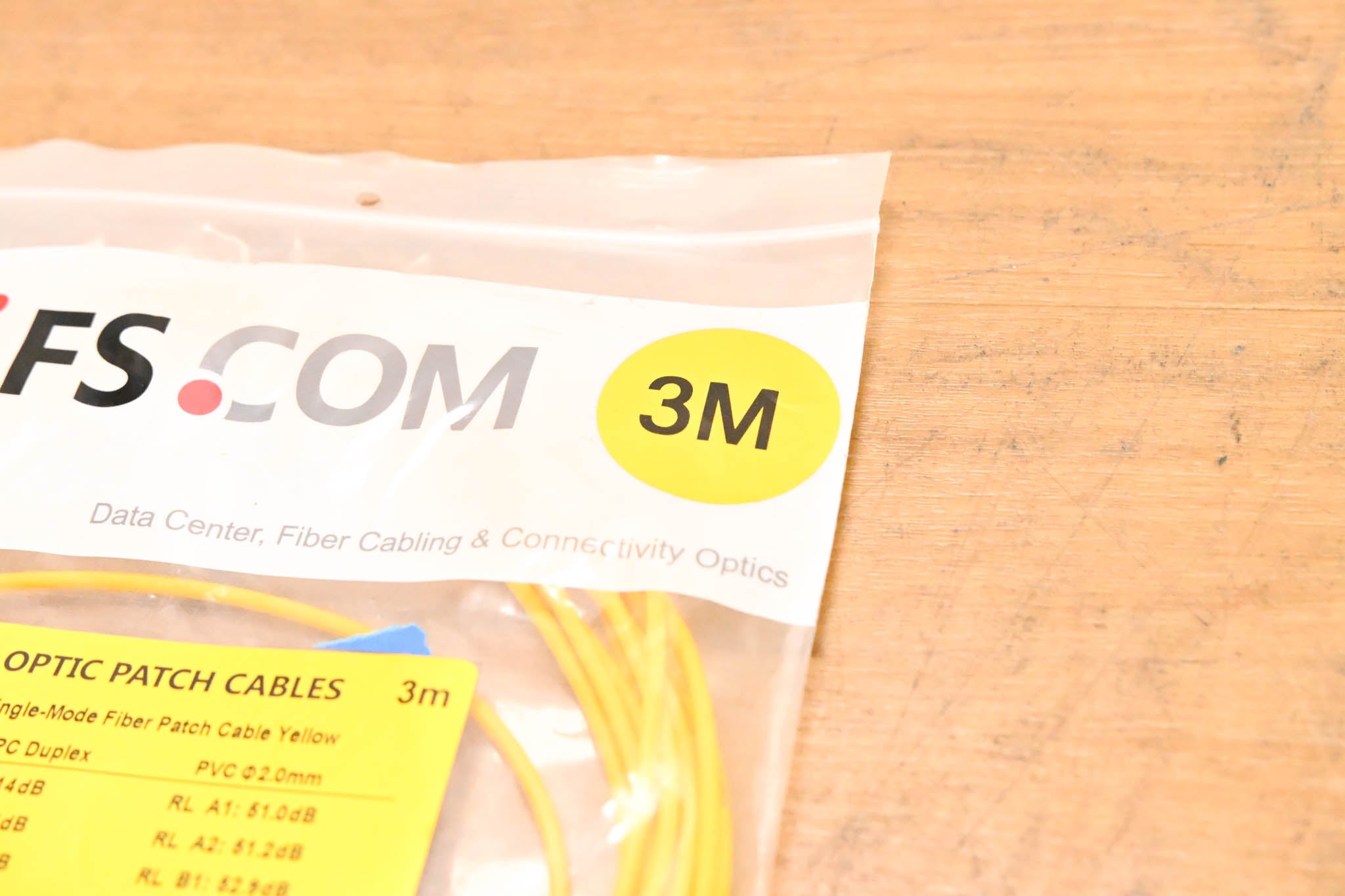 FS SC-ST OS2 Duplex Single Mode Fiber Cable - 3m