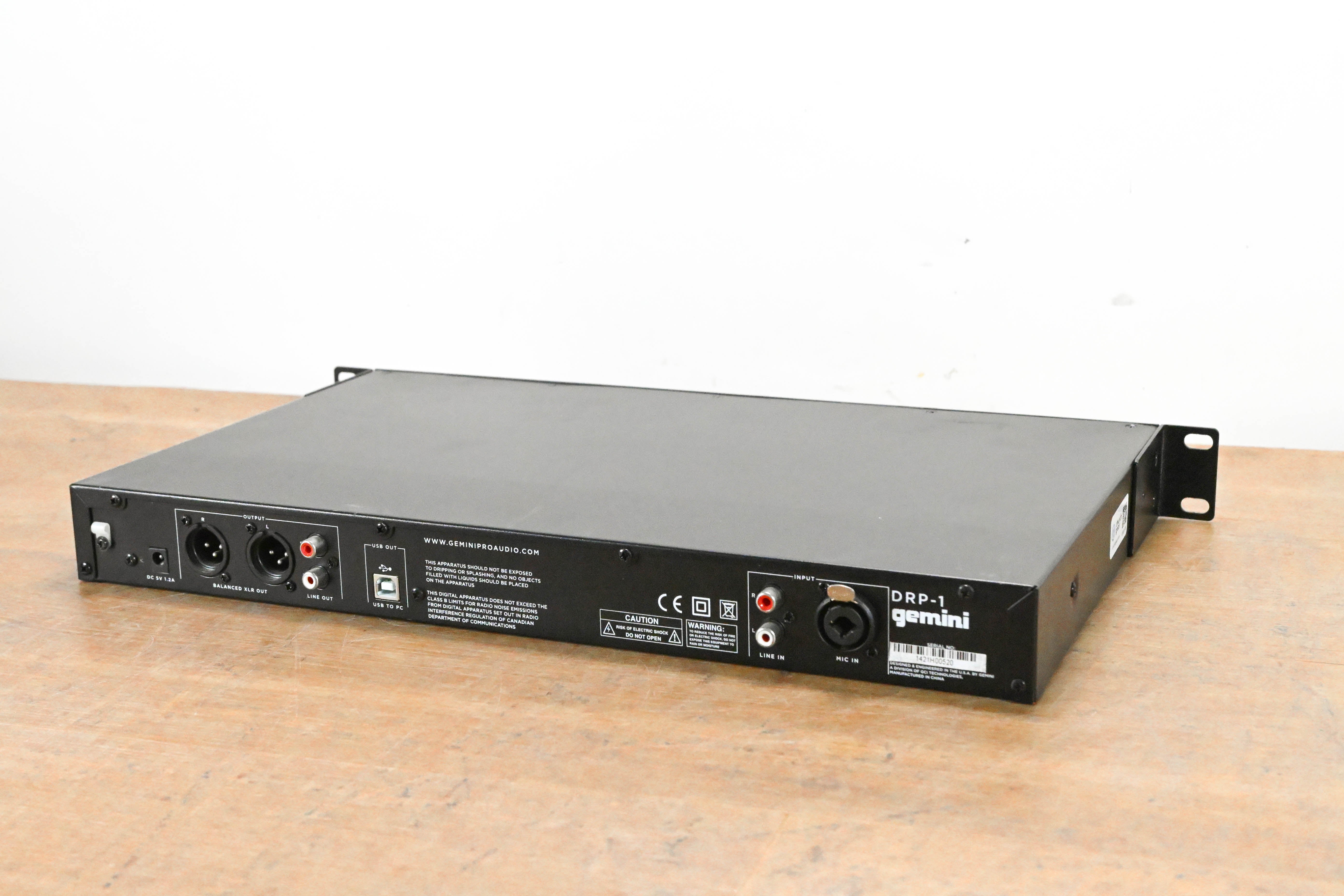 Gemini DRP-1 Rack Mount Digital Recorder (NO POWER SUPPLY)