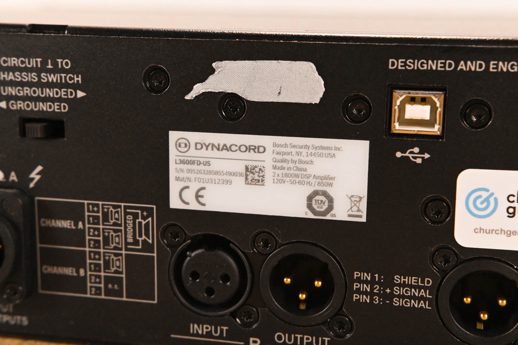 Dynacord L3600FD 2-Channel Power Amplifier with DSP