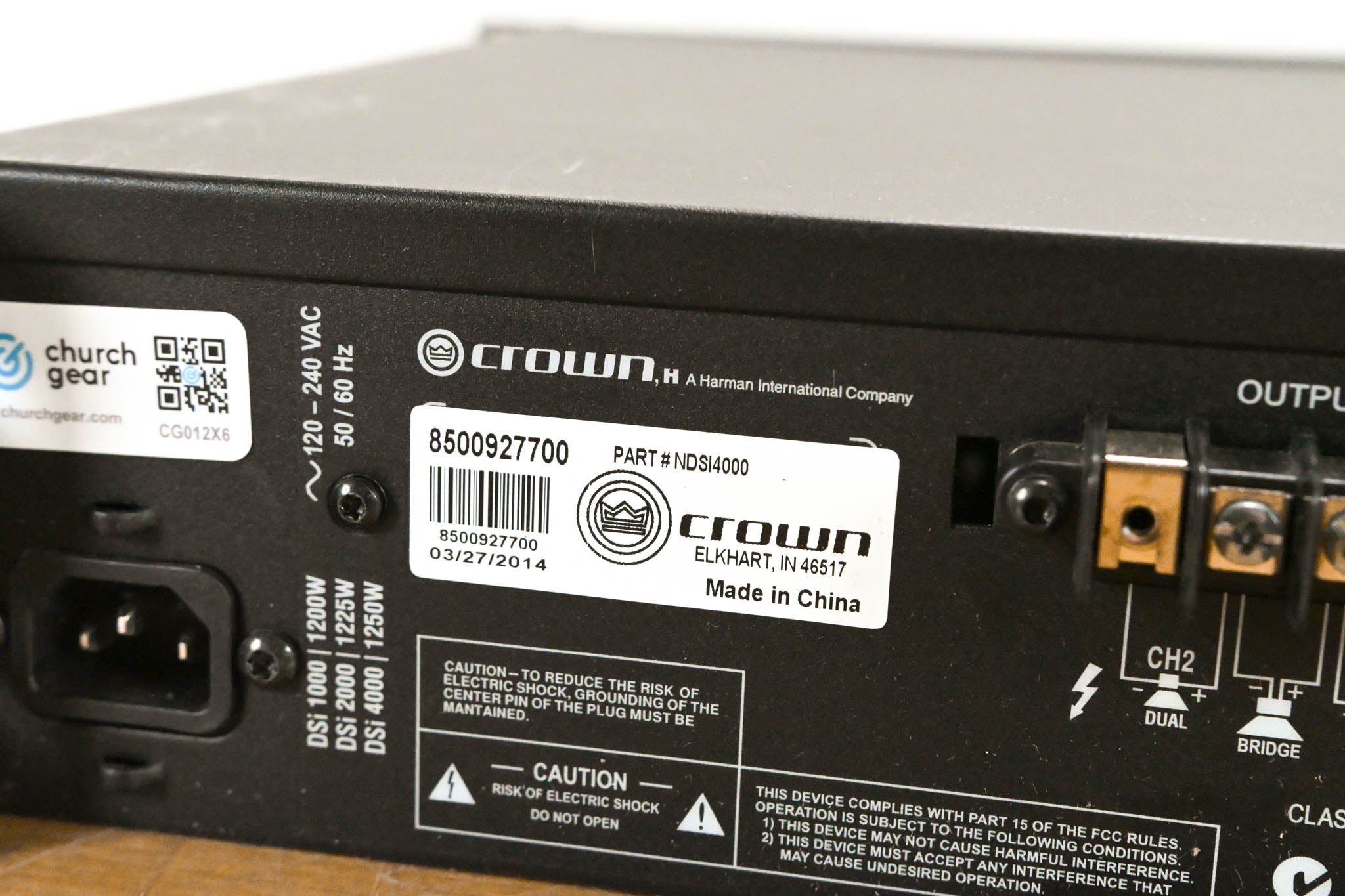 Crown DSi 4000 2-Channel Power Amplifier
