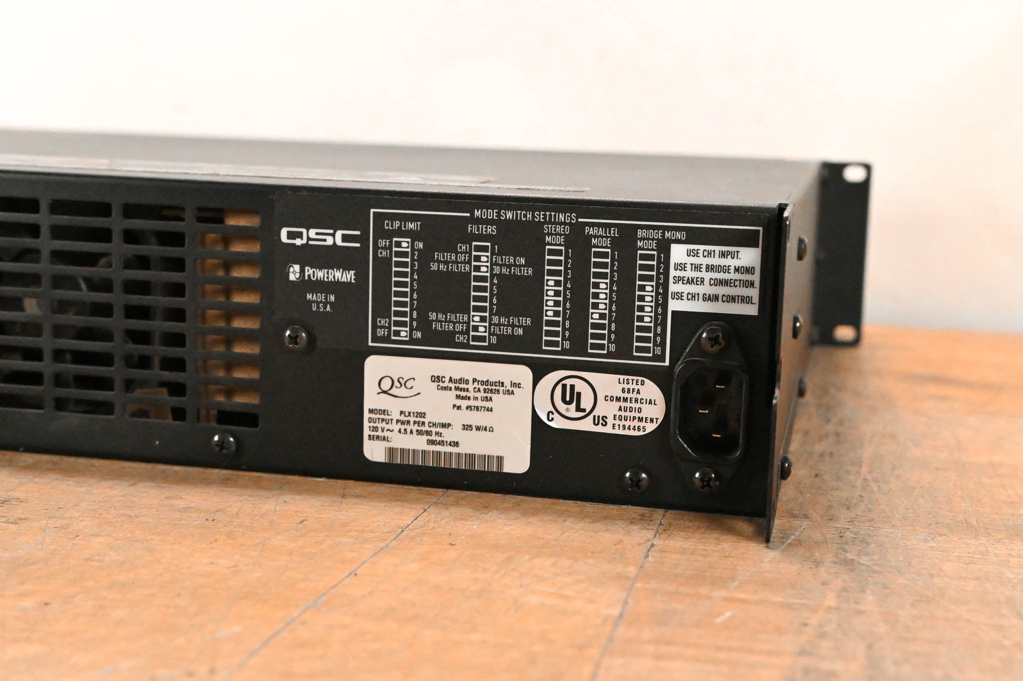 QSC PLX1202 2-Channel Power Amplifier