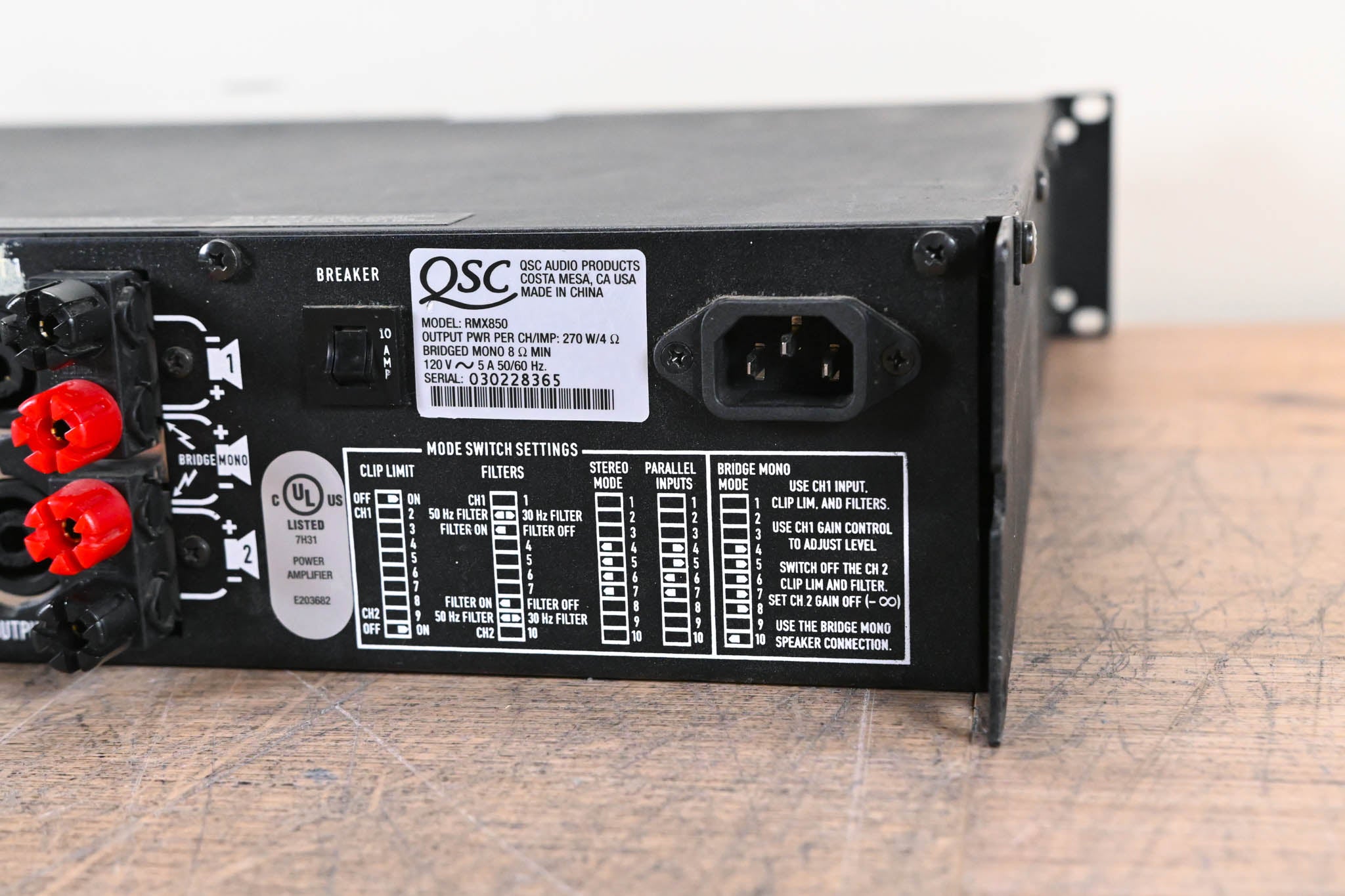 QSC RMX850 2-Channel Power Amplifier