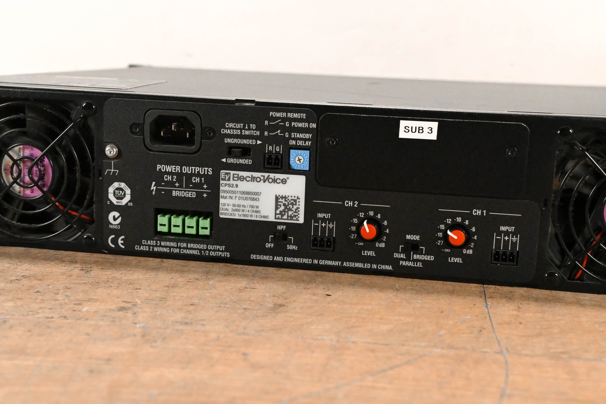 Electro-Voice (EV) CPS2.9 2-Channel Power Amplifier