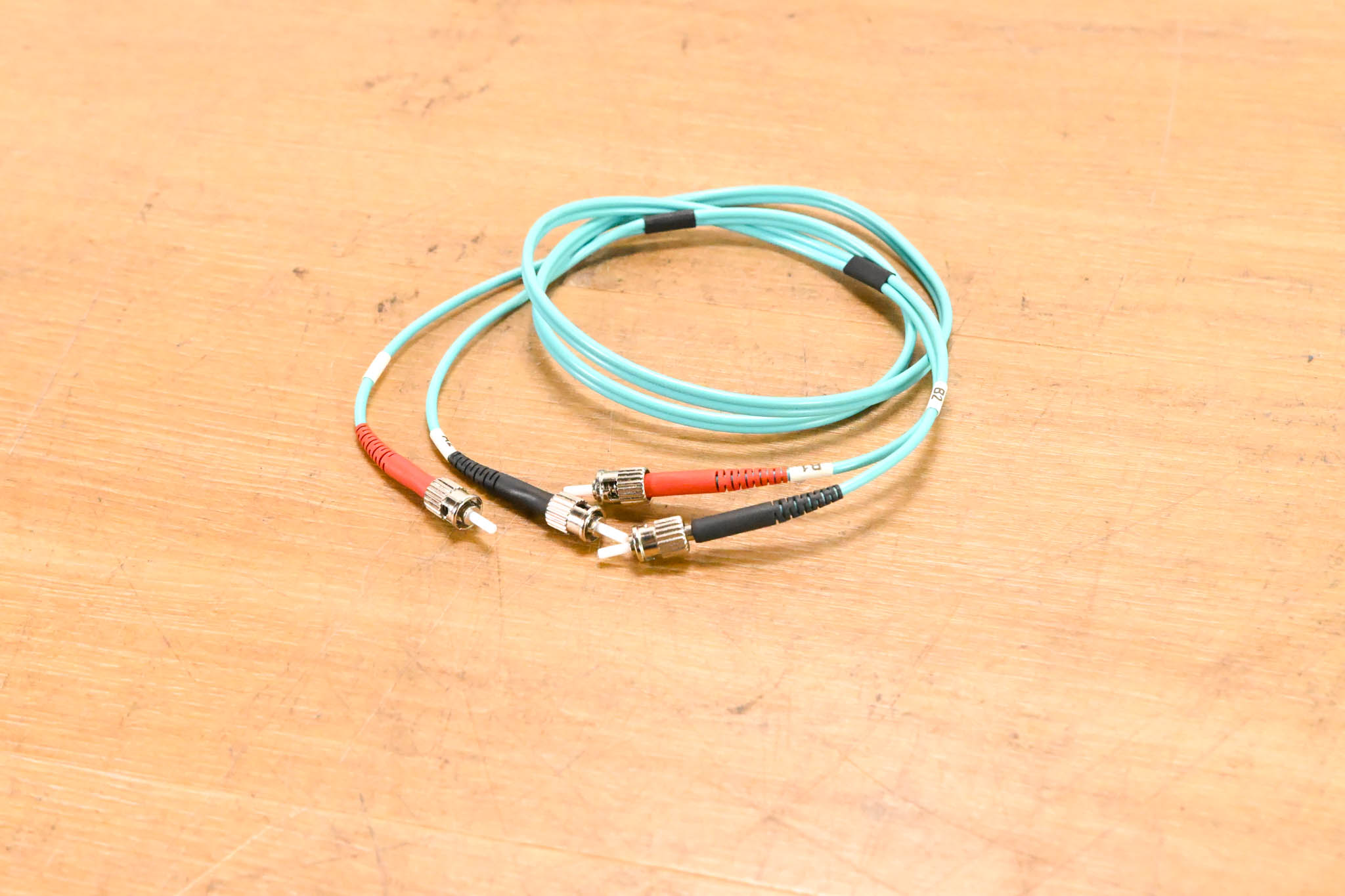 Unbranded ST-ST Duplex OM3 Multimode Fiber Optic Cable - 3'