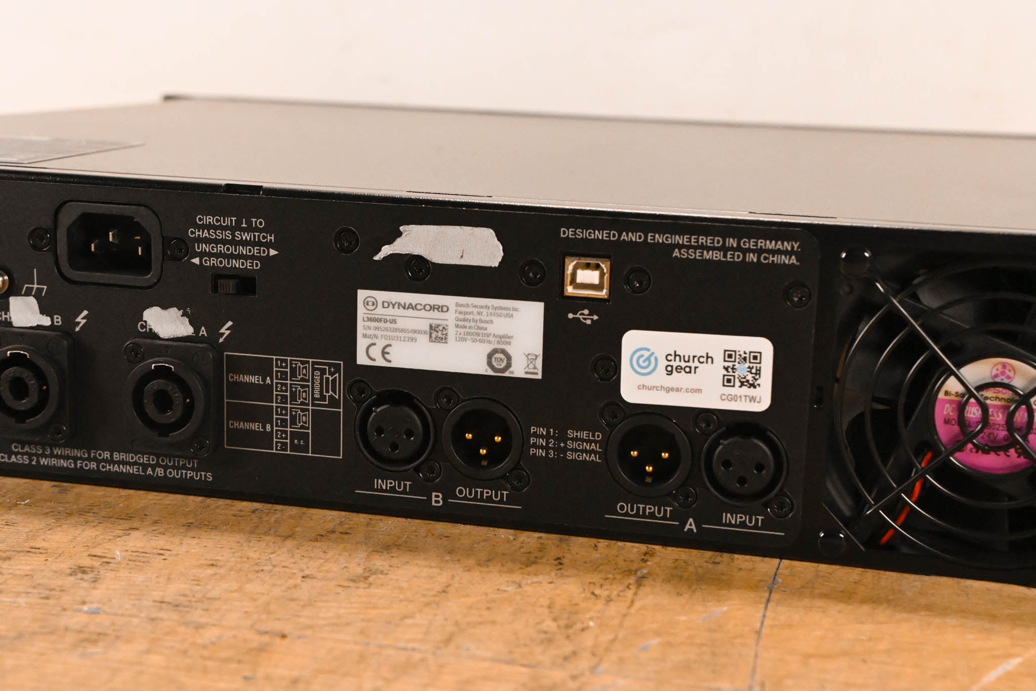 Dynacord L3600FD 2-Channel Power Amplifier with DSP