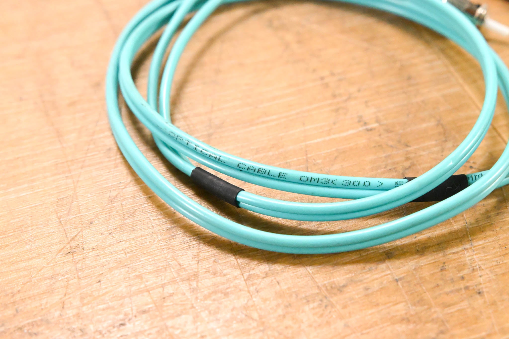 Unbranded ST-ST Duplex OM3 Multimode Fiber Optic Cable - 3'