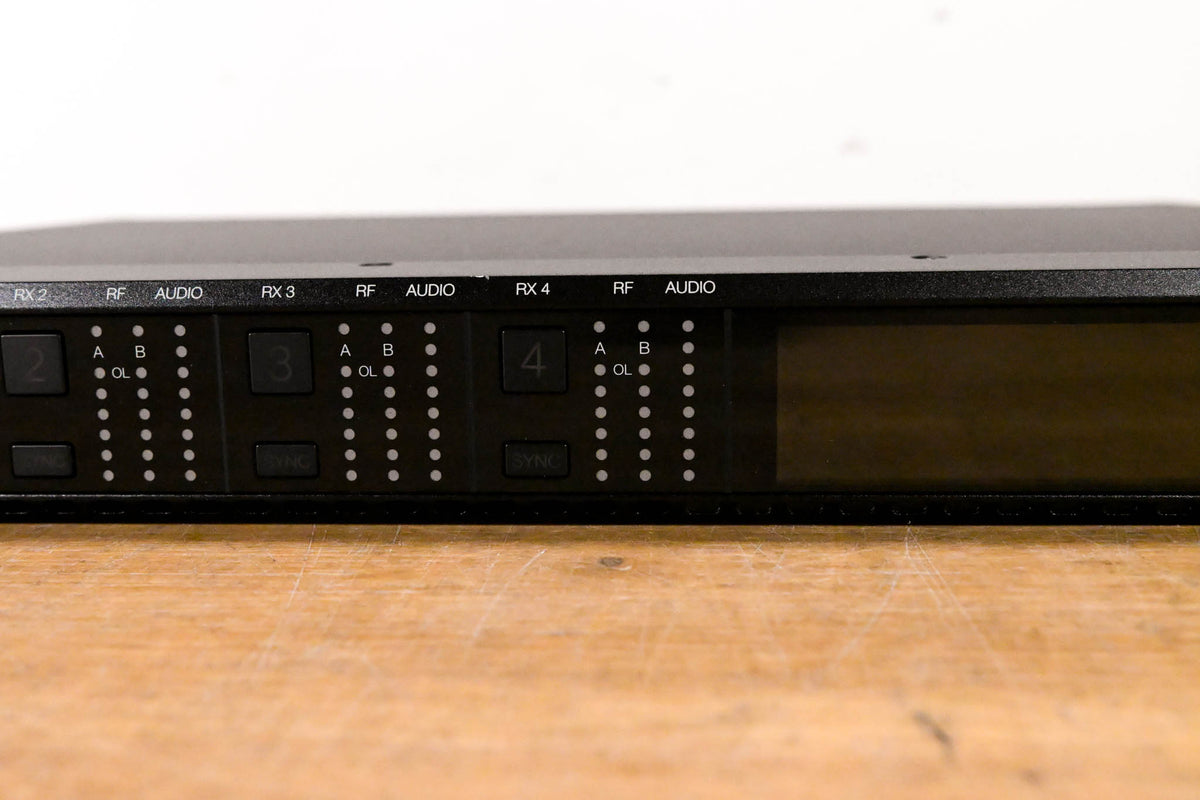 Shure AD4Q Receiver w/ four ADX1M Micro Bodypack Transmitters - A Range