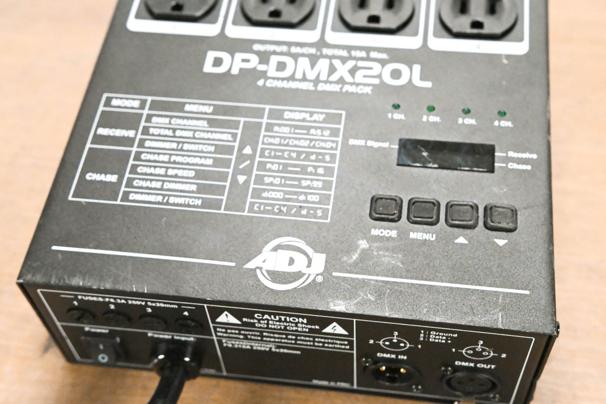 American DJ DP-DMX20L Four-Channel DMX Dimmer Pack