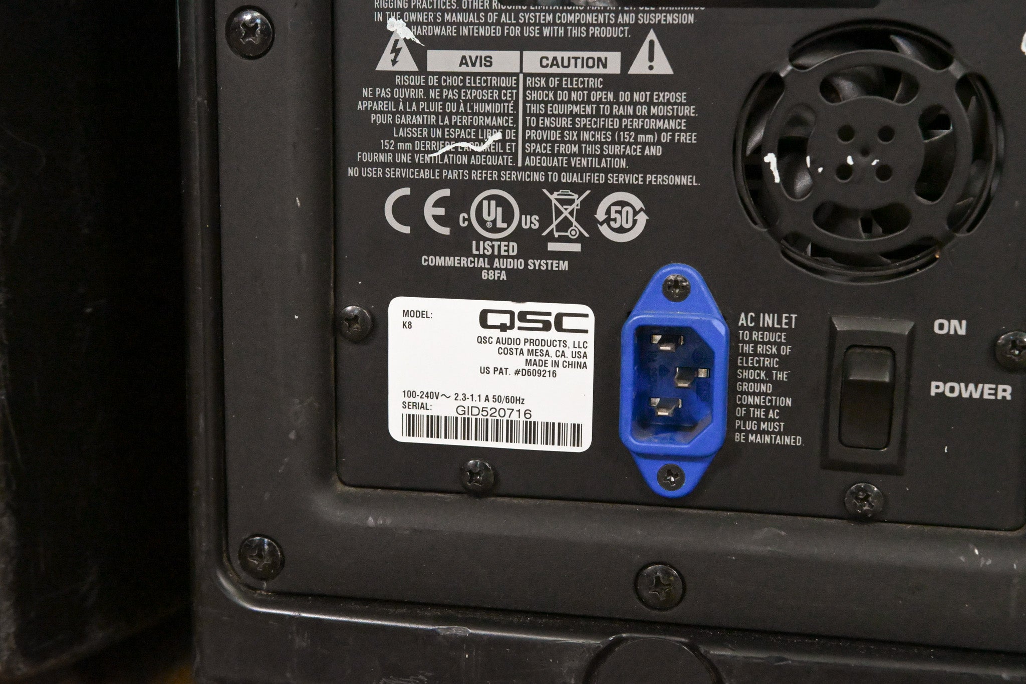 QSC K8 8" Two-Way 1000 Watt Powered Portable Loudspeaker (PAIR)