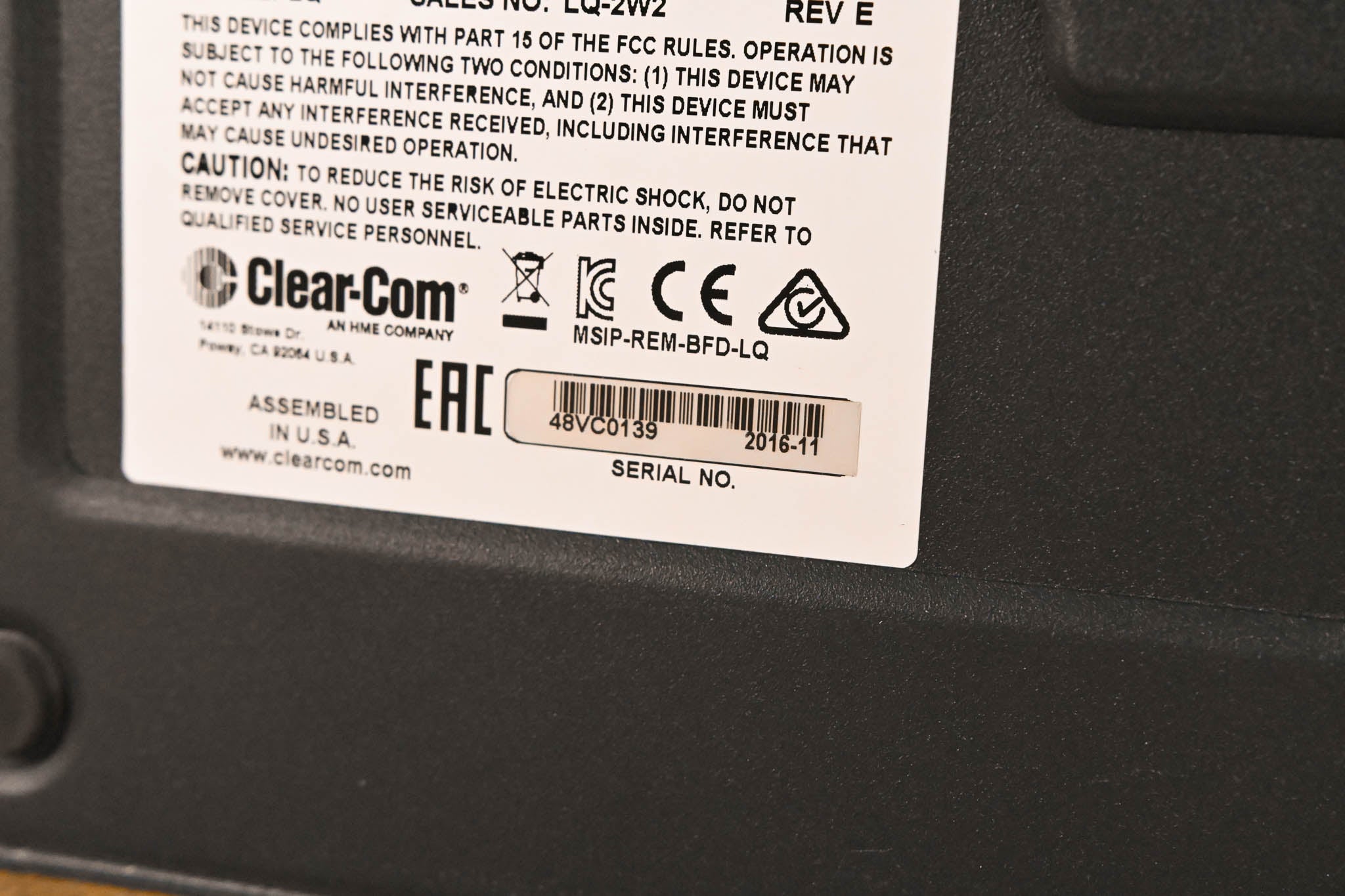 Clear-Com LQ-2W2 Compact 2-Port Partyline IP Interface (NO POWER SUPPLY)