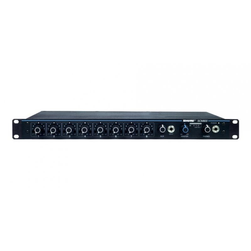Eight-Channel Microphone Mixer with EQ per Channel