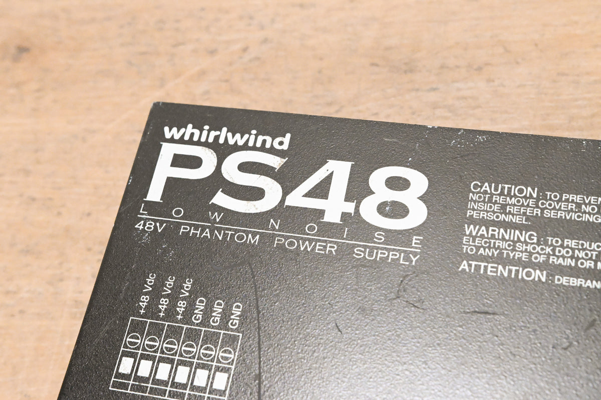 Whirlwind PS48 Low Noise 48v Phantom Power Supply