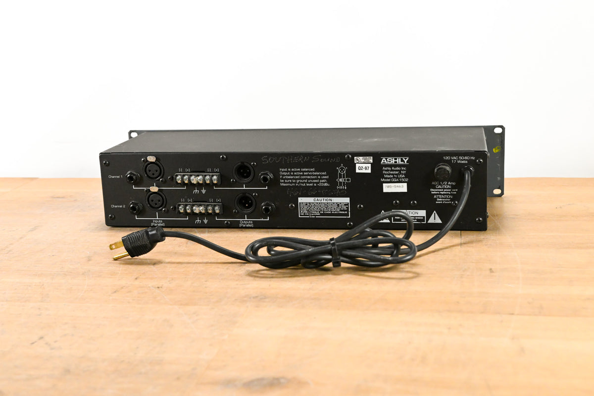 Ashly GQX-1502 Dual-Channel 15-Band Graphic Equalizer