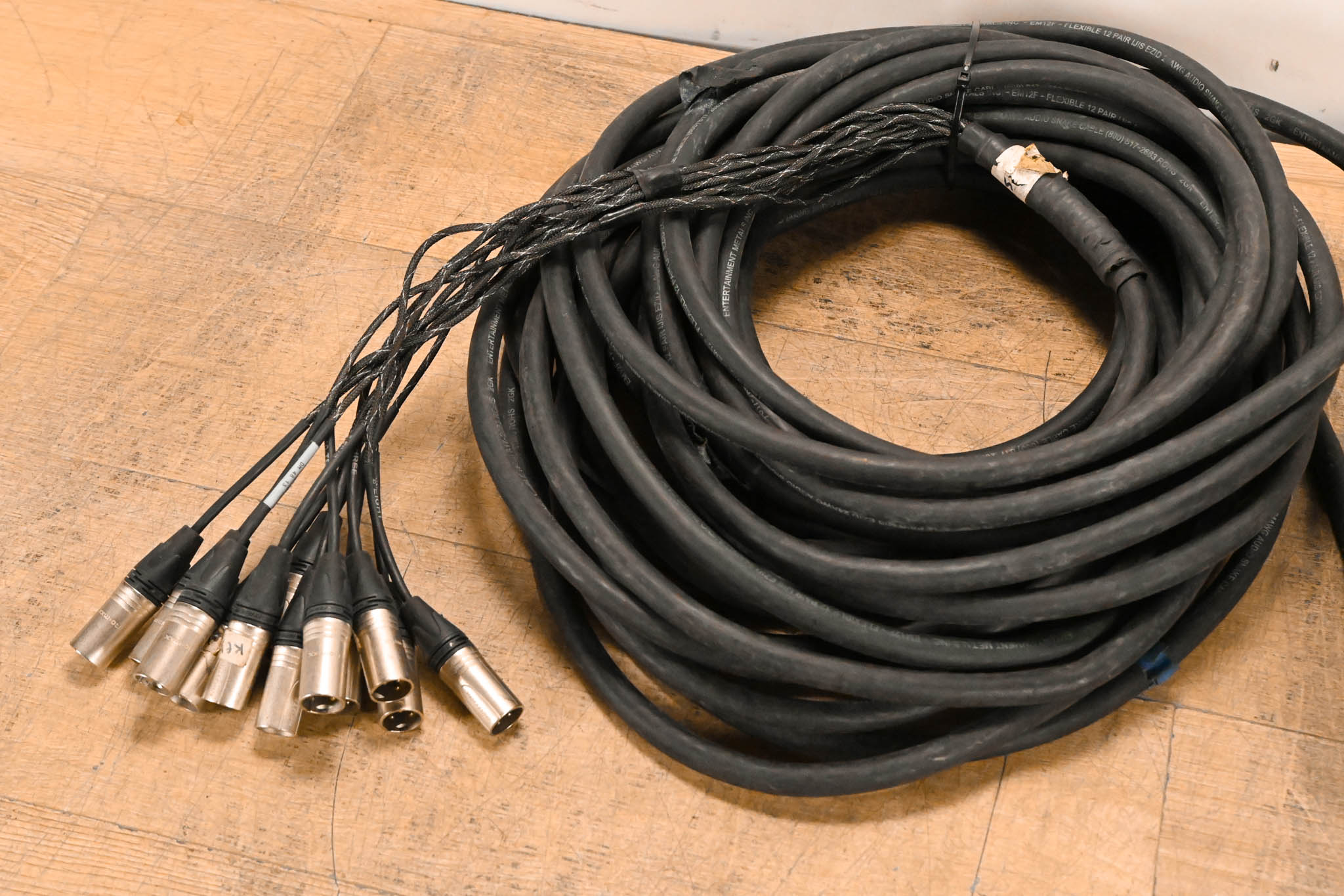 Unbranded DT-12 Female 37-Pin Connector to (12x)XLRM Cable - 75ft