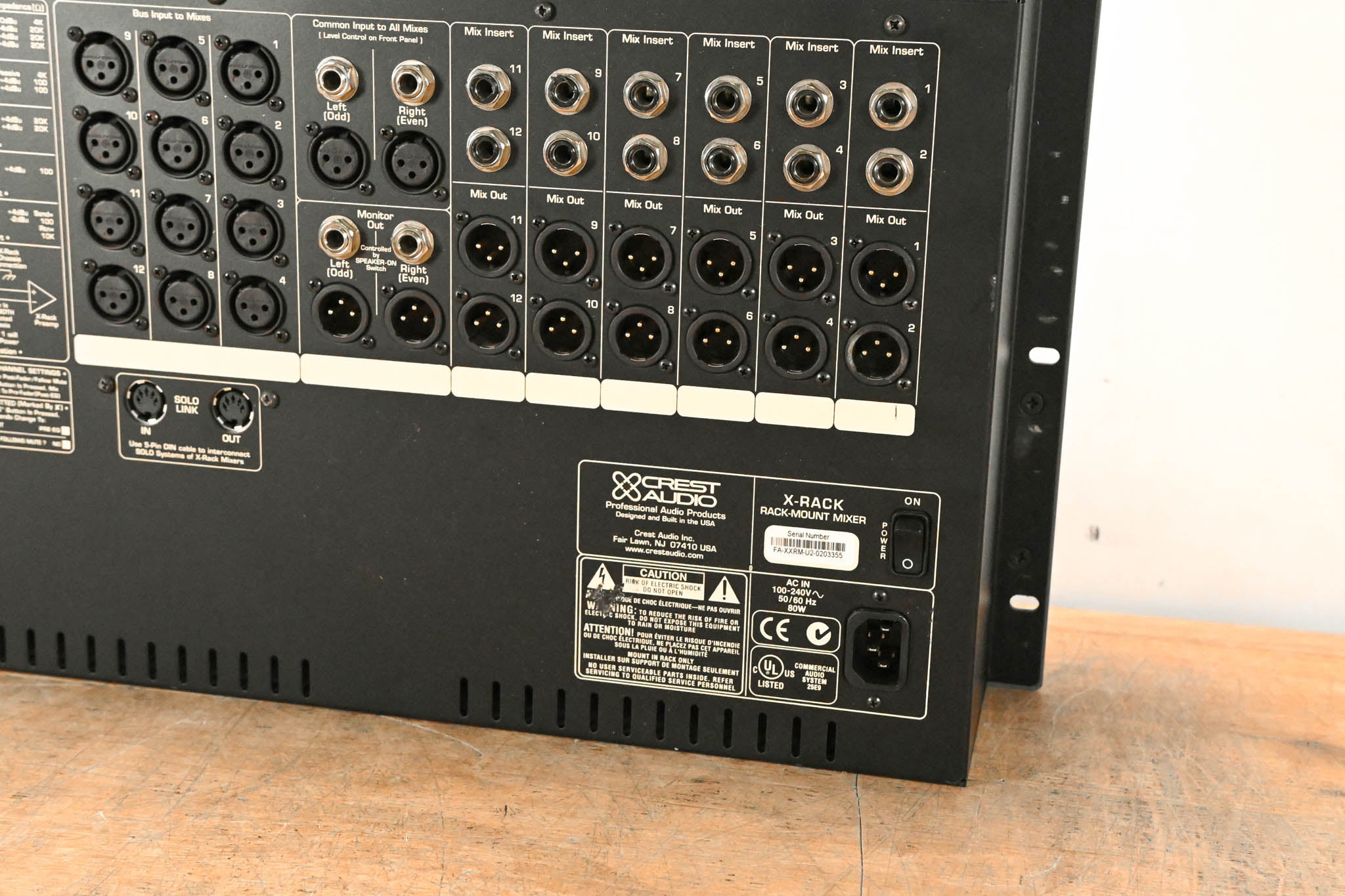 Crest Audio XRM X-Rack Rackmount Monitor Mixer
