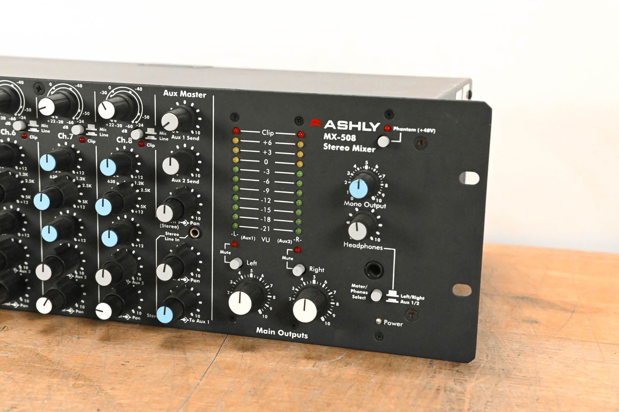 Ashly MX-508 8-Input Stereo Rack-Mountable Mic/Line Mixer