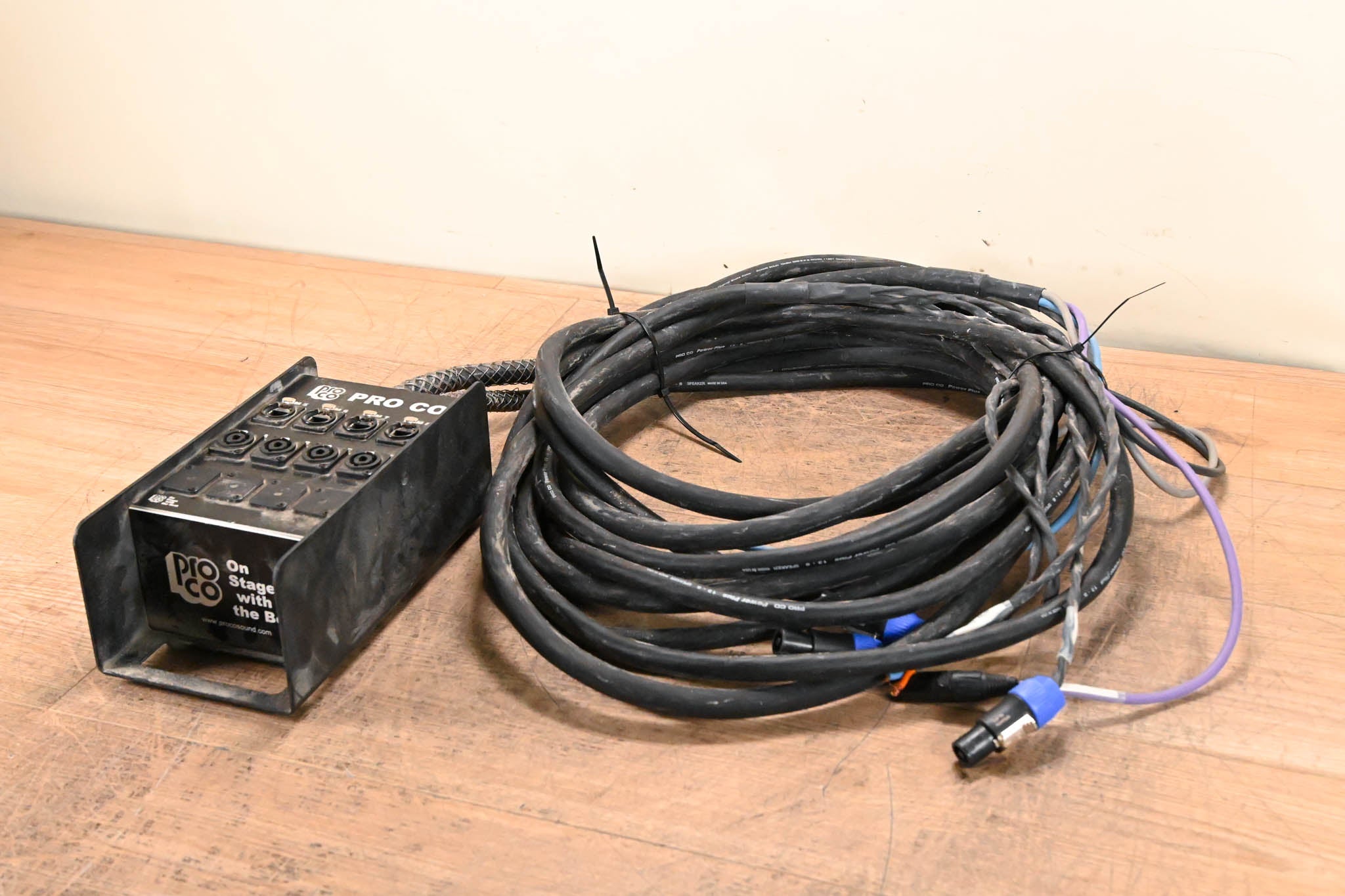 ProCo 4 etherCON, 4 speakON Stage Snake - 25 ft