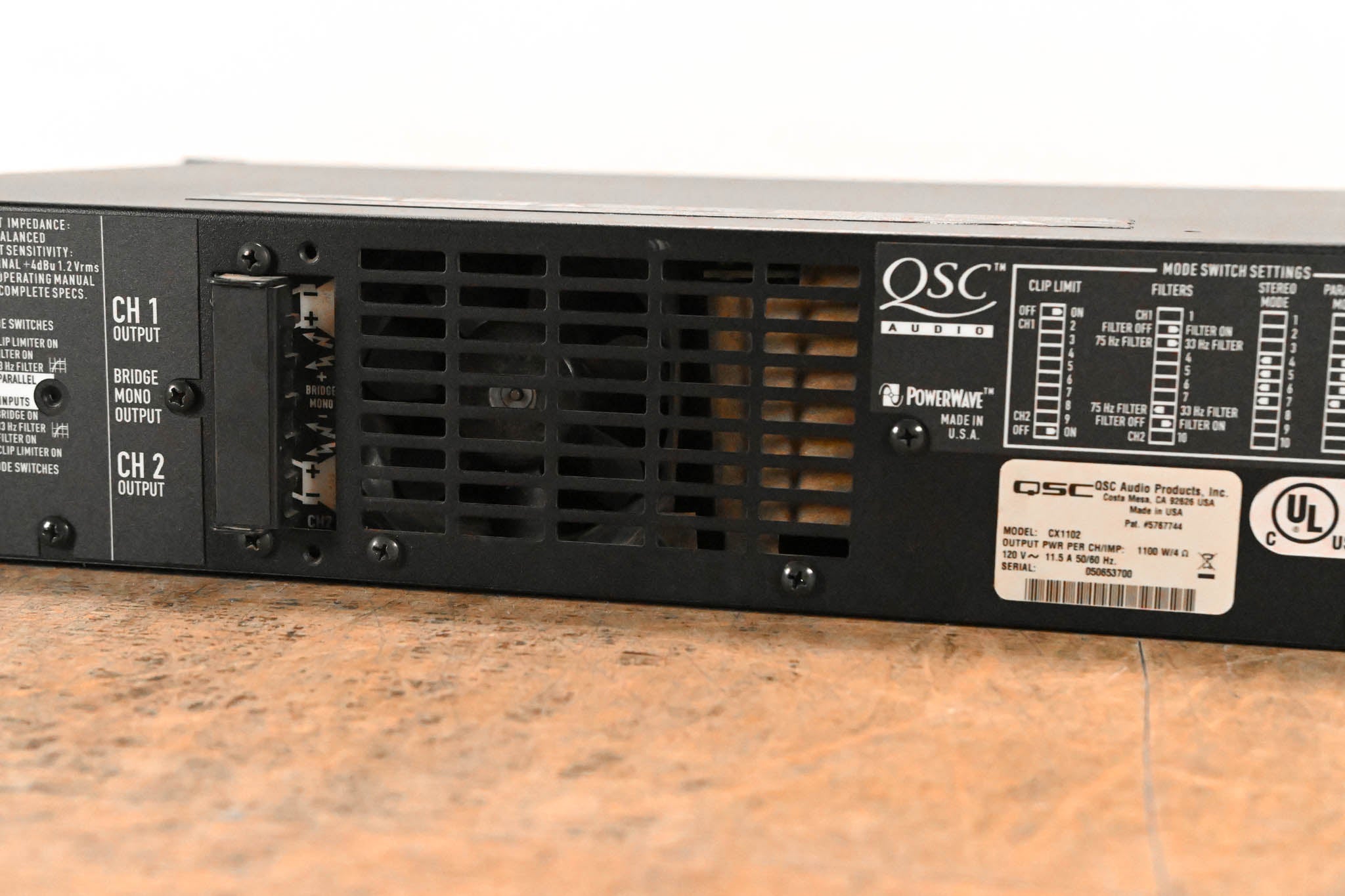 QSC CX1102 700W 2-Channel Power Amplifier