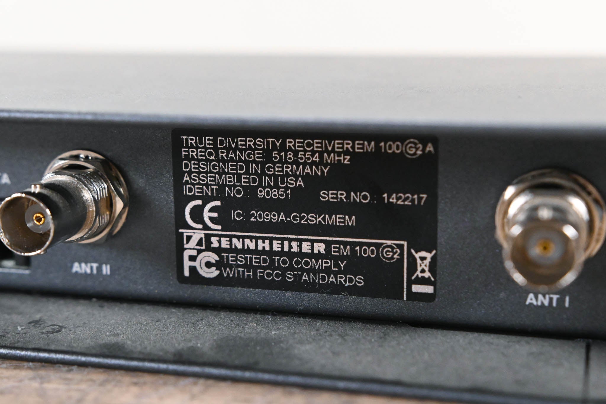 Sennheiser EM 100 G2 Wireless Receiver - 518-554 MHz (NO POWER SUPPLY)