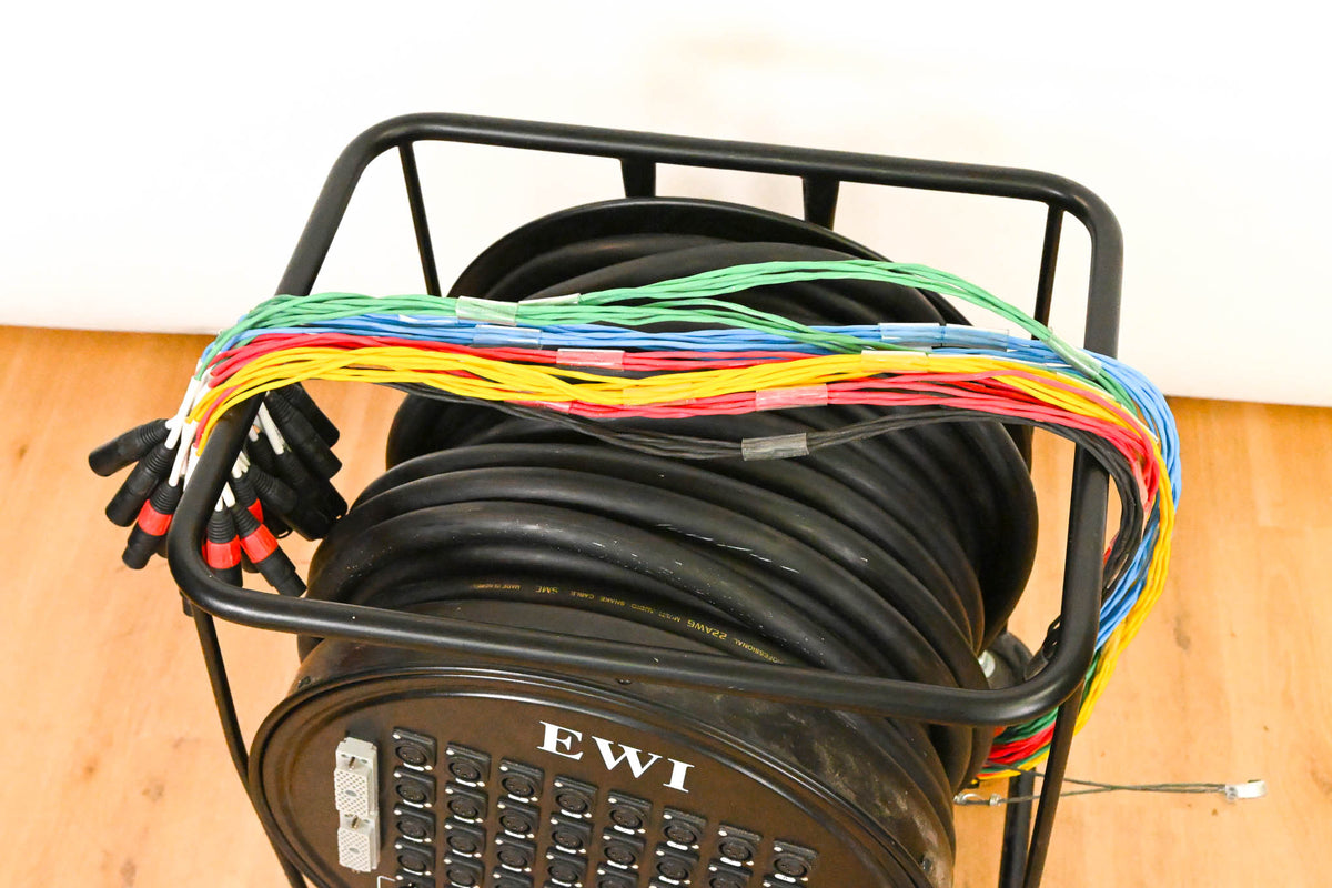 EWI RPPX-32x8-200 32-Channel Reel Snake w/ EDAC Monitor Split - 200'