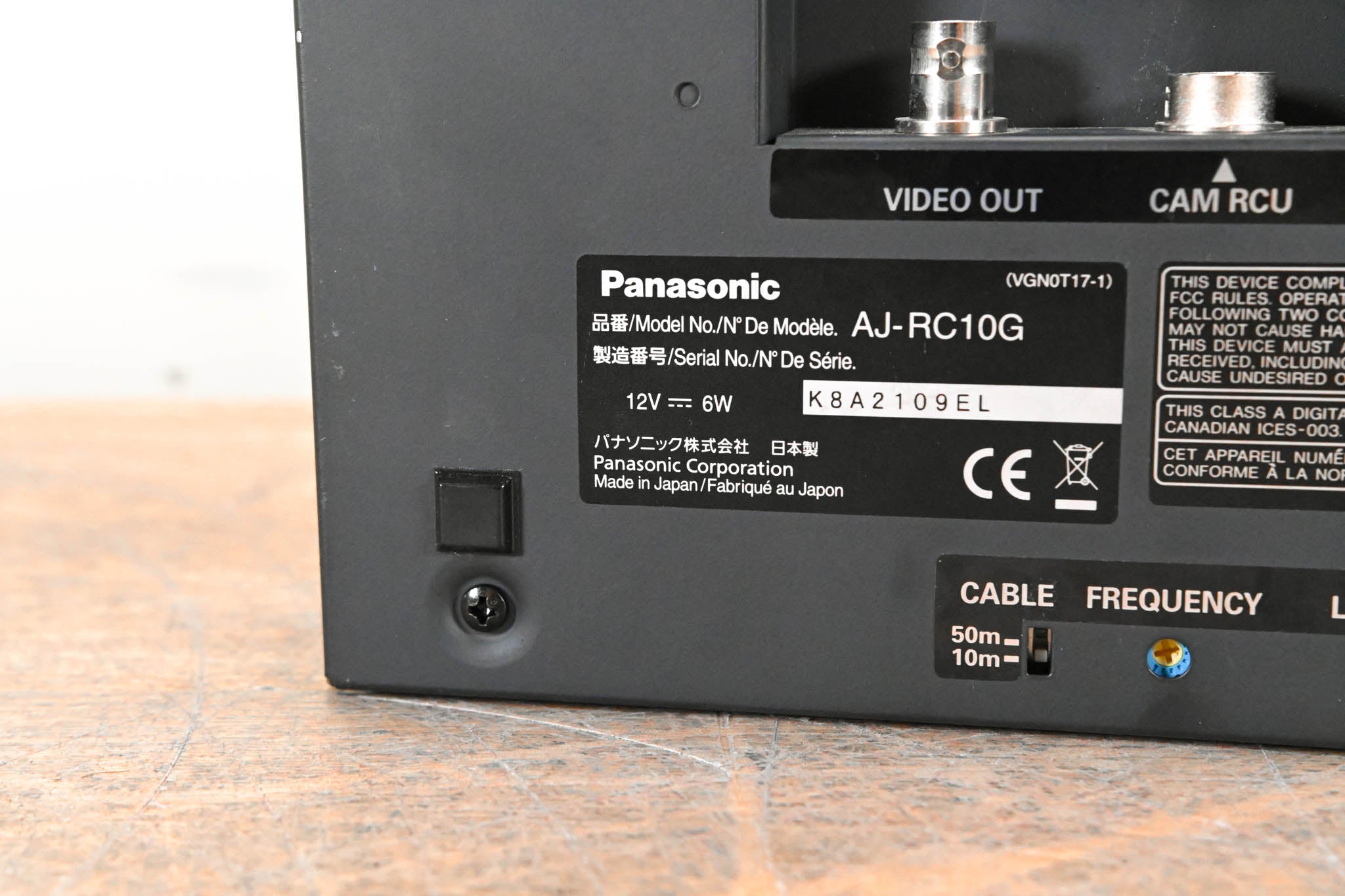 Panasonic AJ-RC10G Remote Control Unit