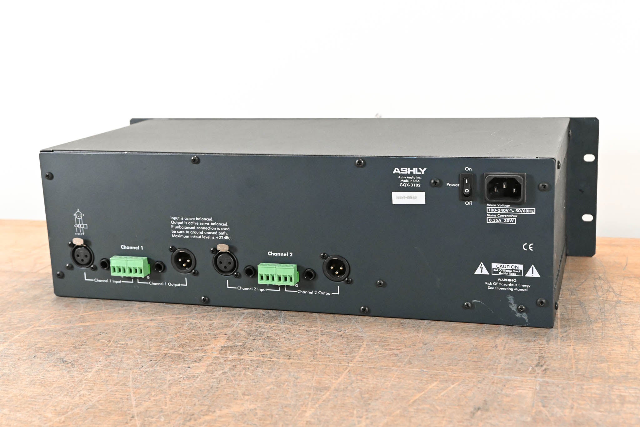 Ashly GQX-3102 2-Channel 31-Band Graphic Equalizer