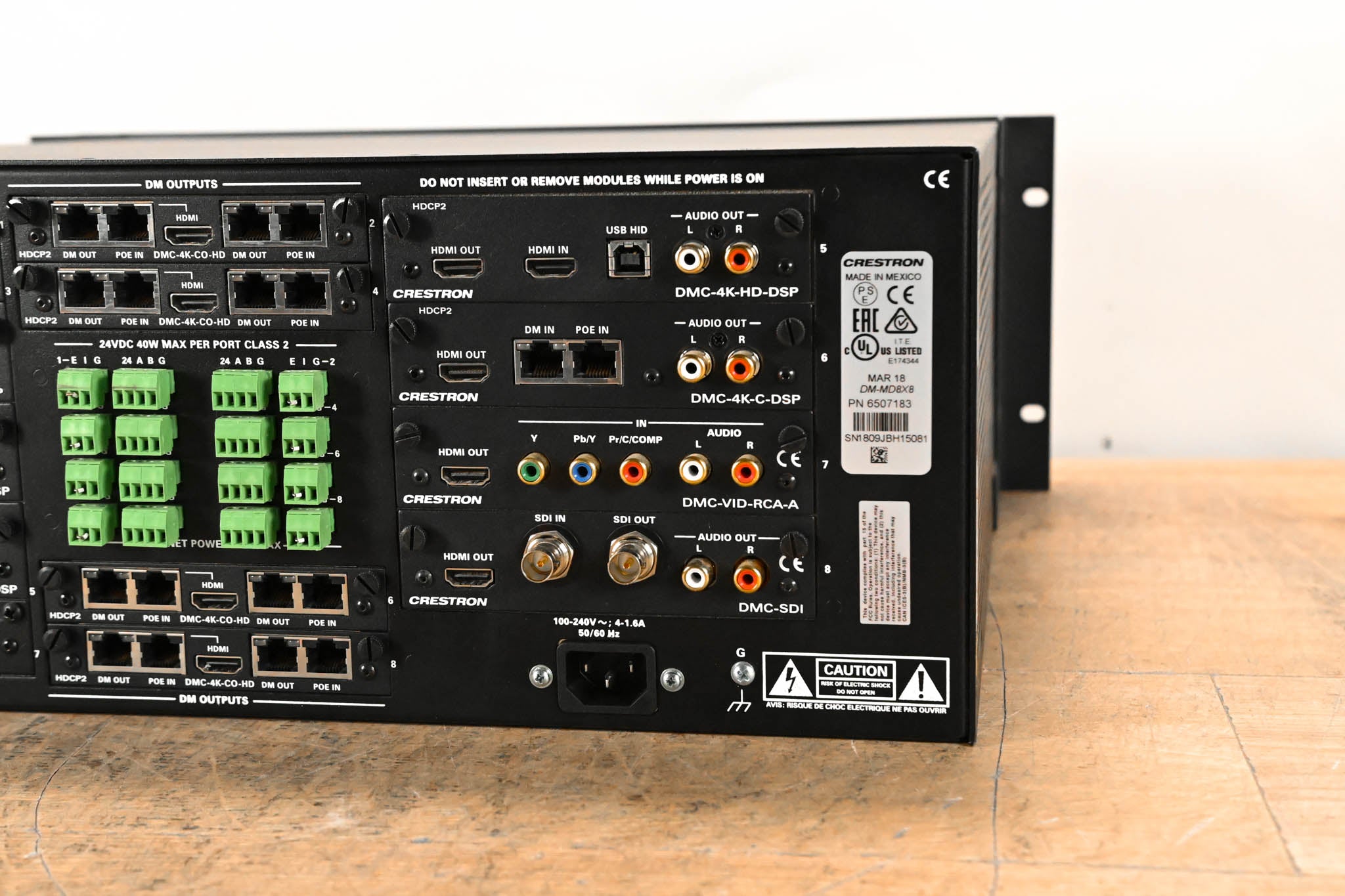 Crestron DM-MD8X8 8x8 DigitalMedia Switcher